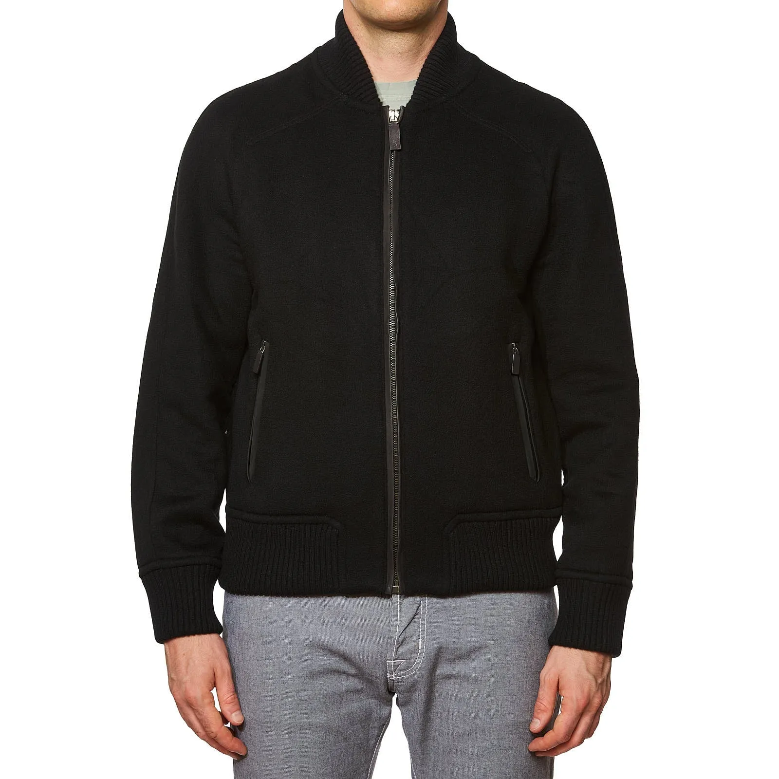 BERLUTI Paris Black Cashmere Unlined Bomber Blouson Jacket EU 50 US M
