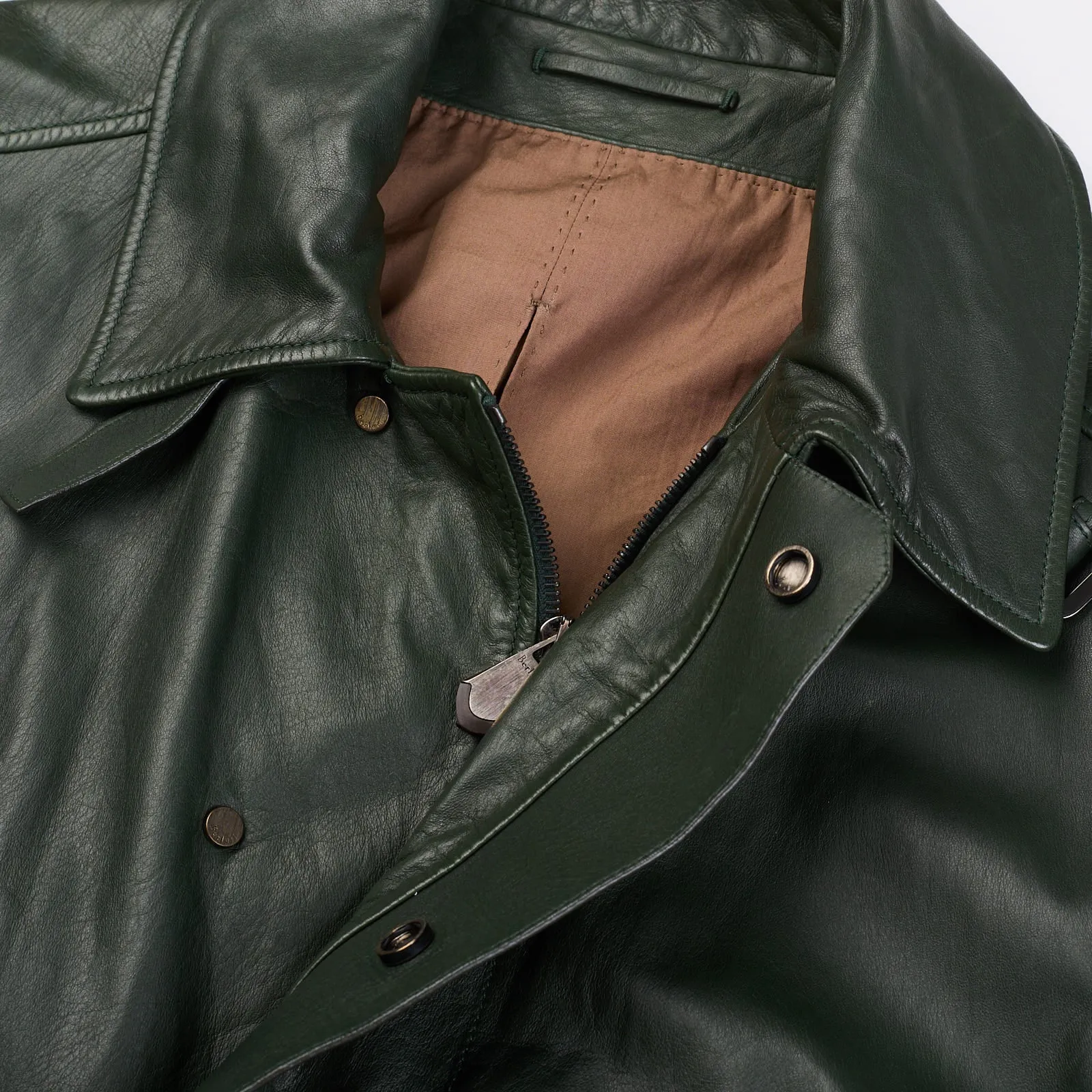 BERLUTI Paris Green Lambskin Leather Bomber Jacket EU R50 US M NEW