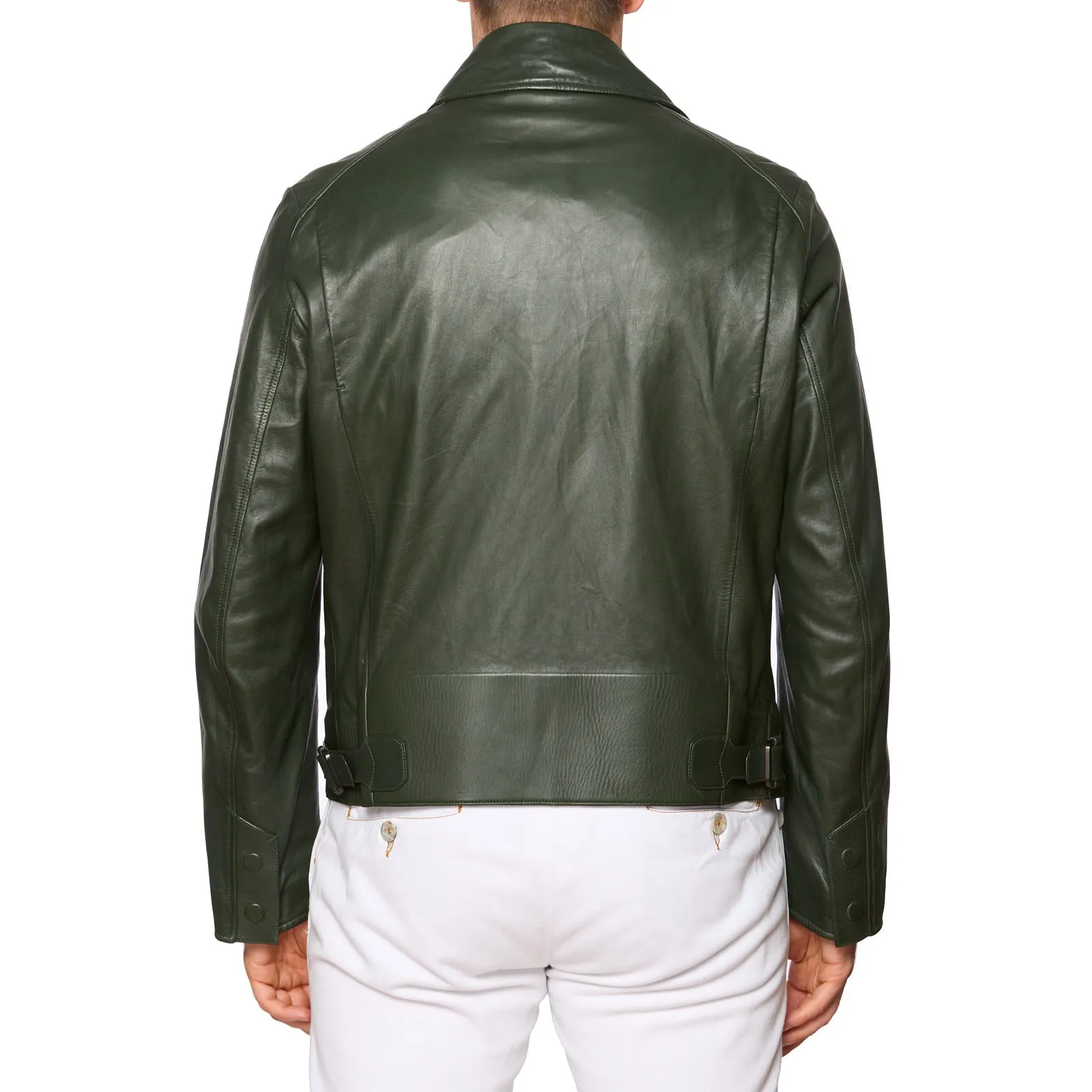 BERLUTI Paris Green Lambskin Leather Bomber Jacket EU R50 US M NEW