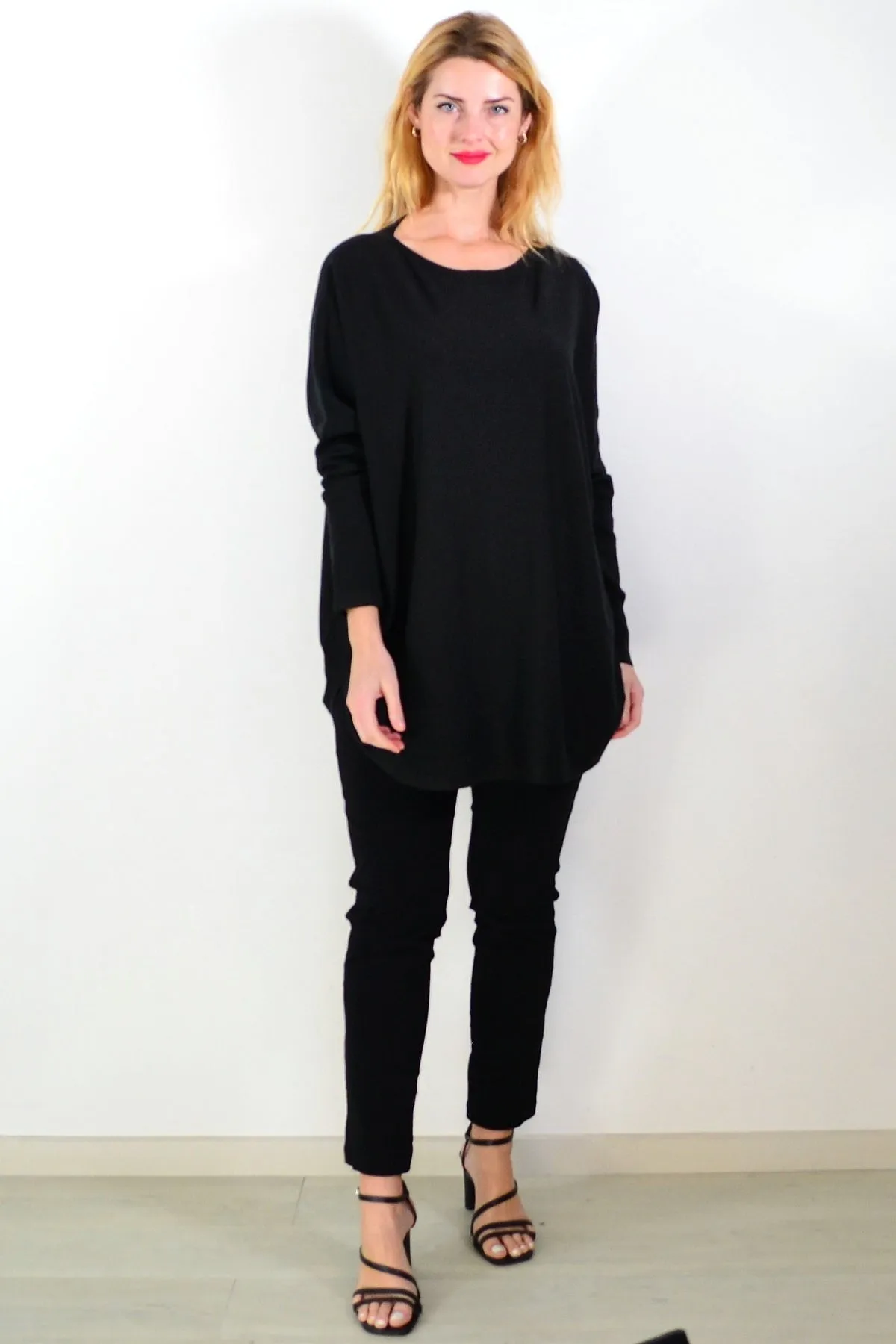 Black Winter Warm Tunic Top