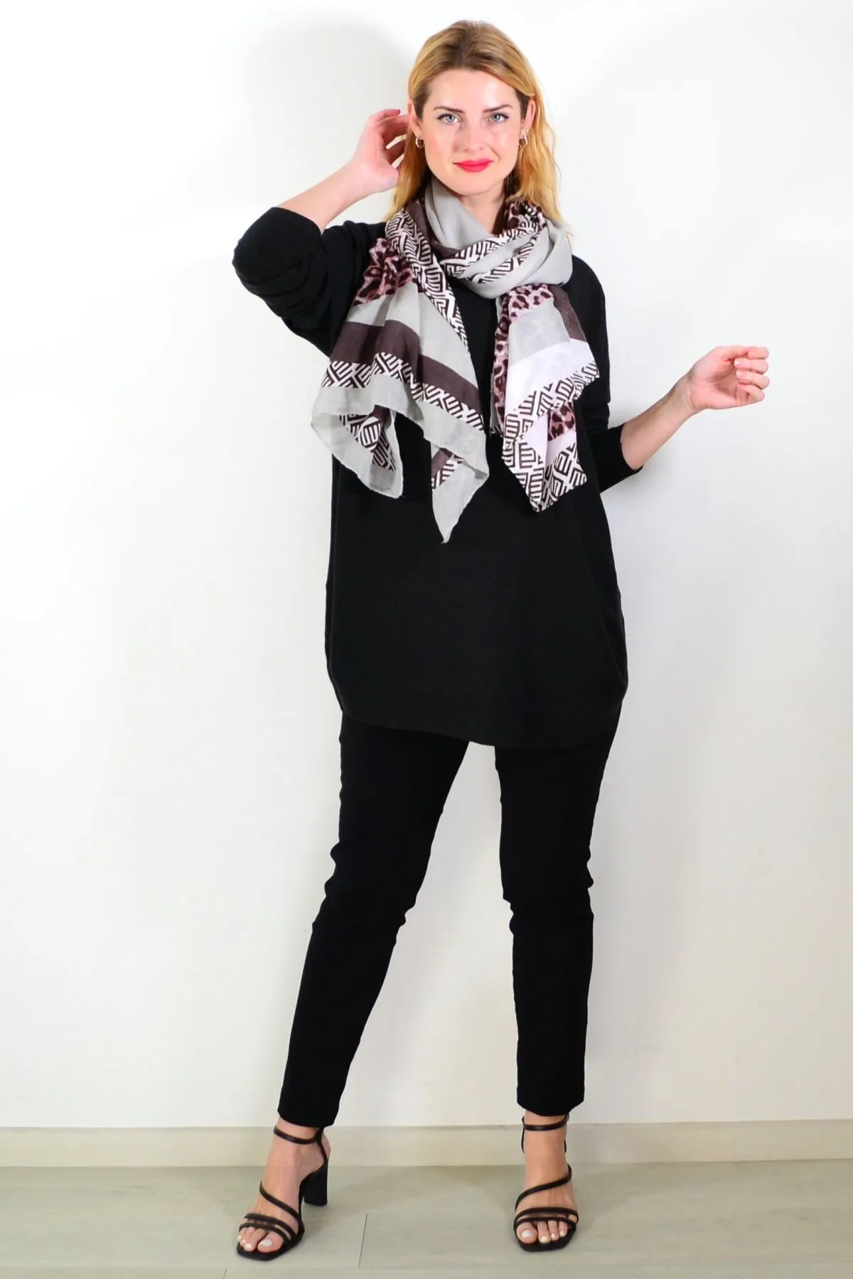Black Winter Warm Tunic Top