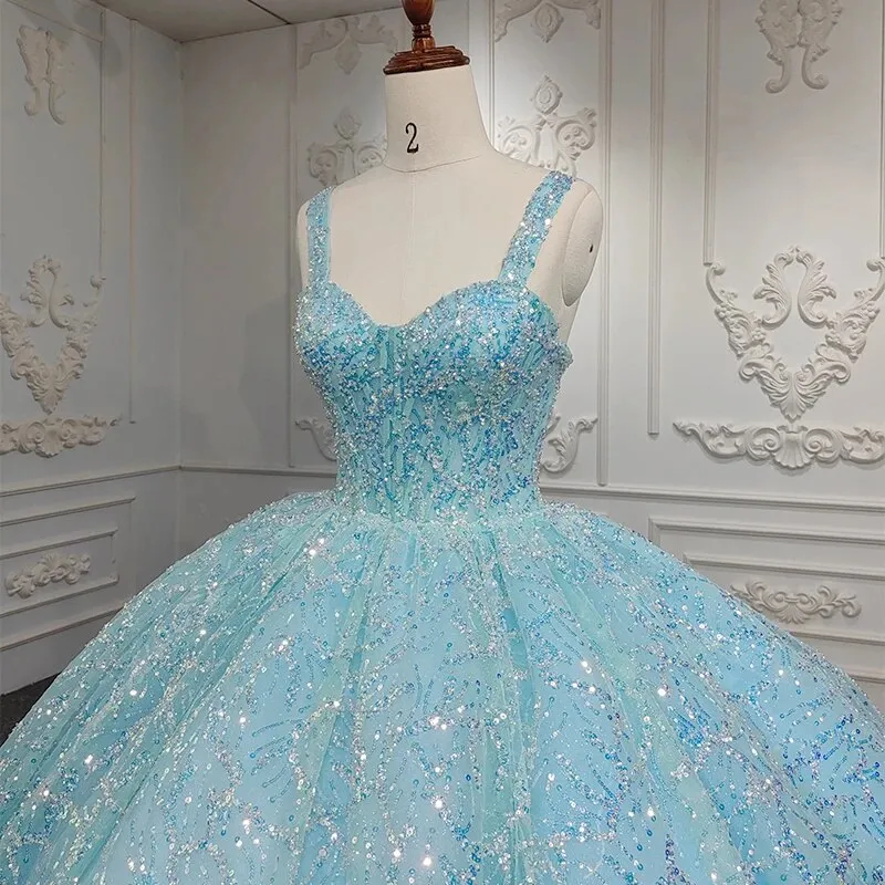 Blue Ball Gown Party Dress