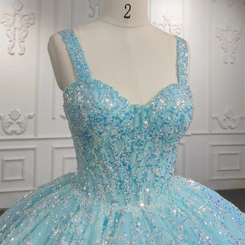 Blue Ball Gown Party Dress