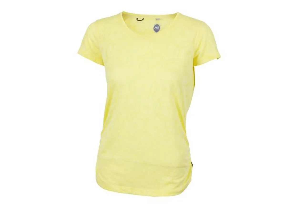 Club Ride Wheel Cute Short Sleeve MTB Jersey - Womens - Yellow