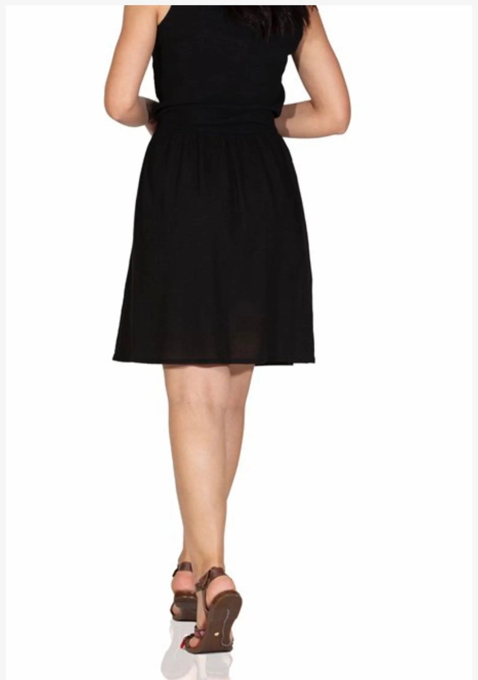 Cotton Mini Slip (Black)
