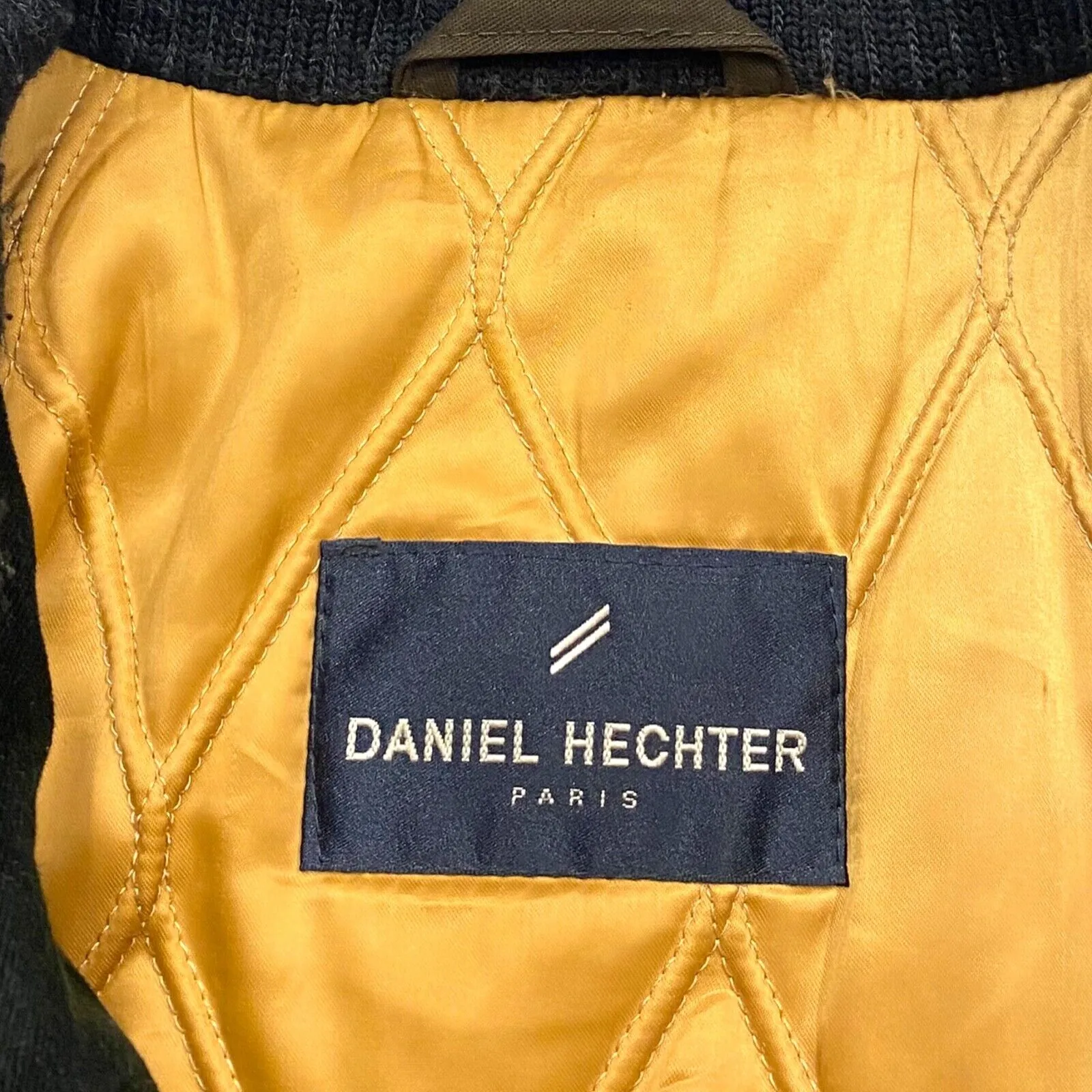 Daniel Hechter Paris Quilted Cotton Coat | Vintage High End Designer Green VTG