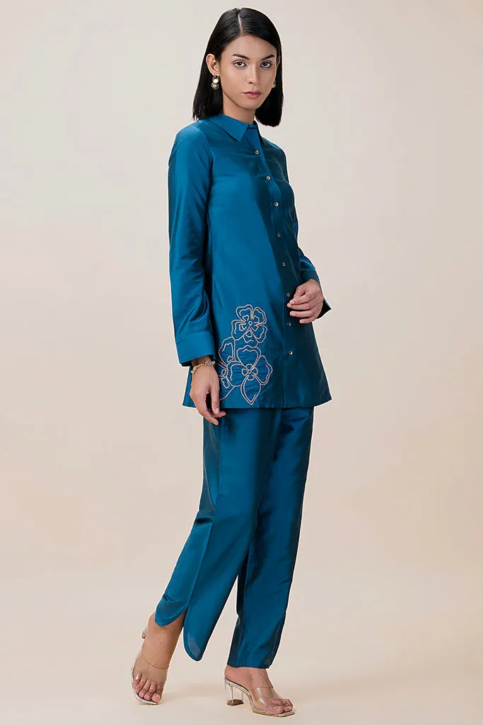 Designer Shirt Style Kurta Set