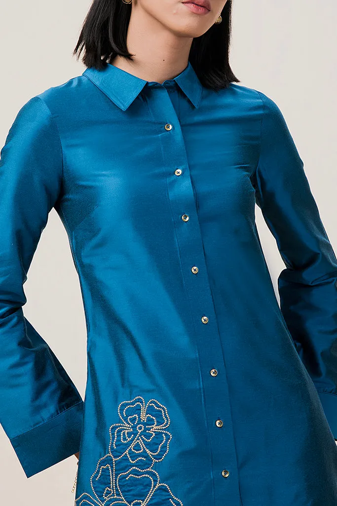 Designer Shirt Style Kurta Set