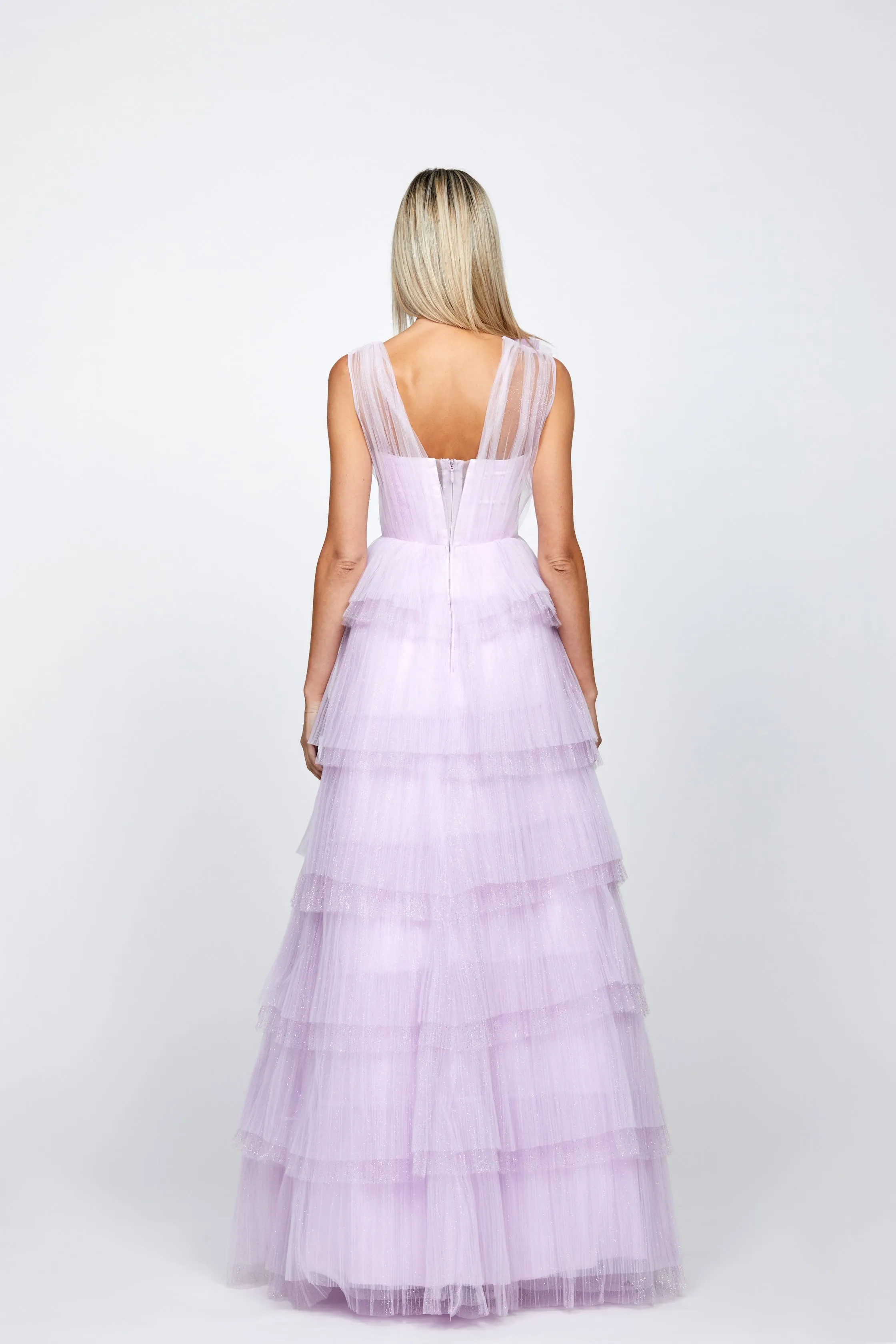 Dorothy Tiered Glitter Ballgown