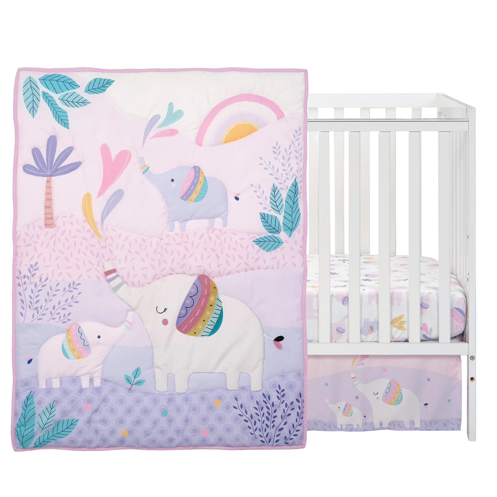 Elephant Dreams 3-Piece Crib Bedding Set