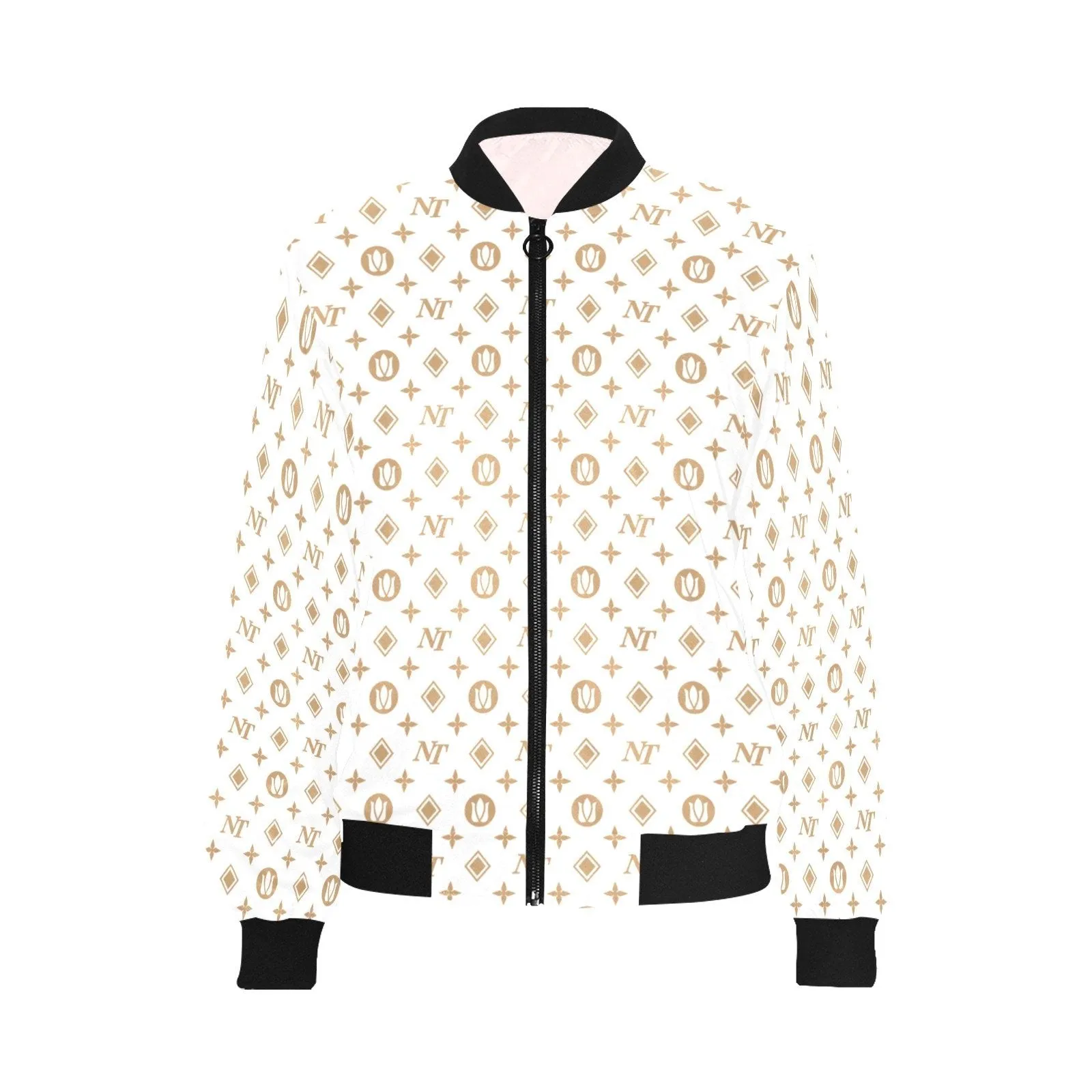 Fancy NT White Bomber Jacket for Women
