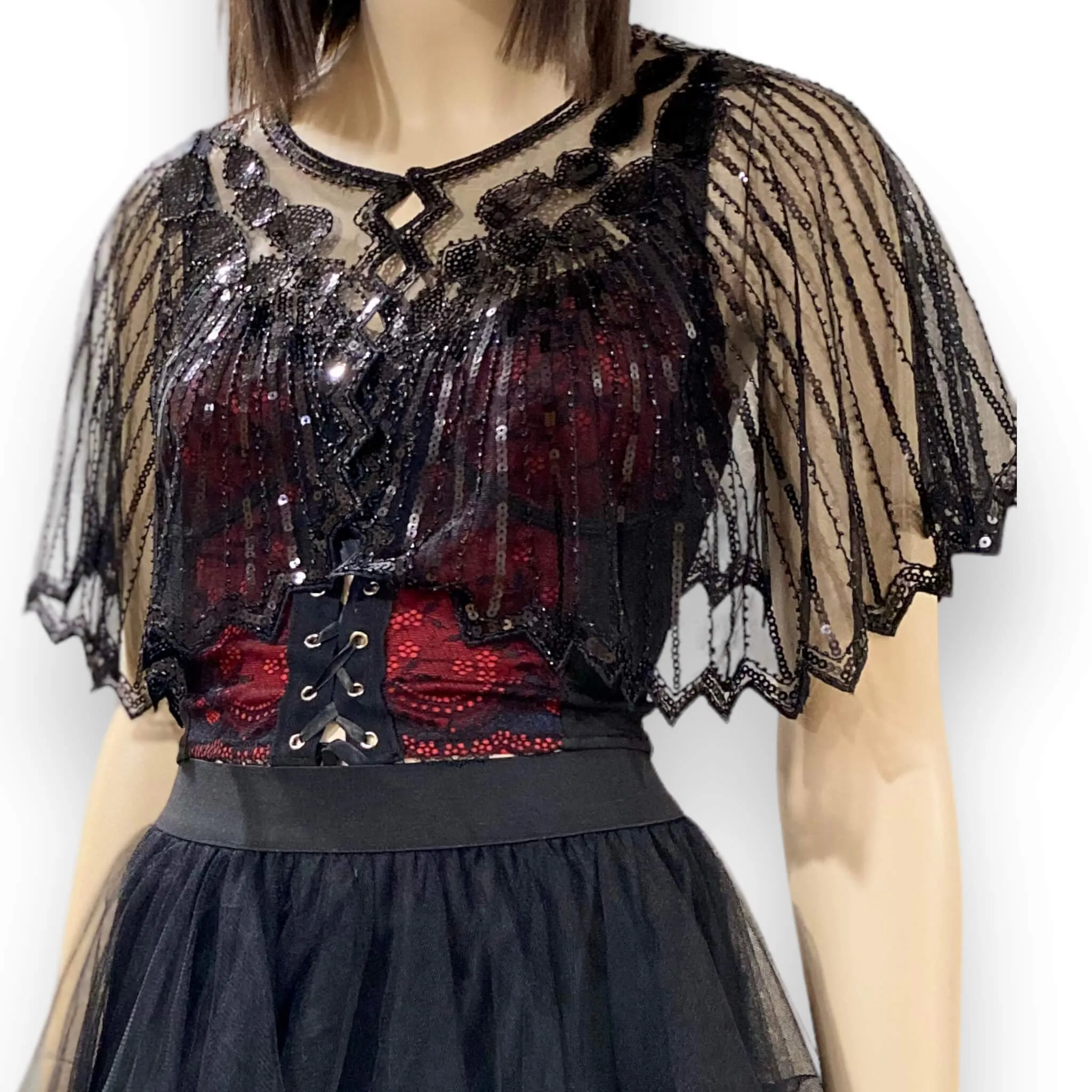 Floral Lace Up Bustier Corset Top