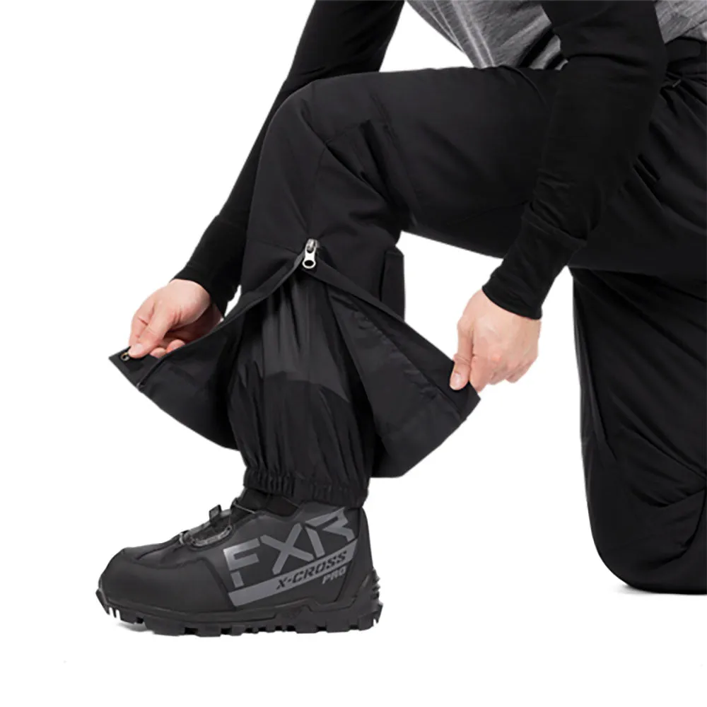 FXR Mens Chute Snowmobile Pants Stealth Black