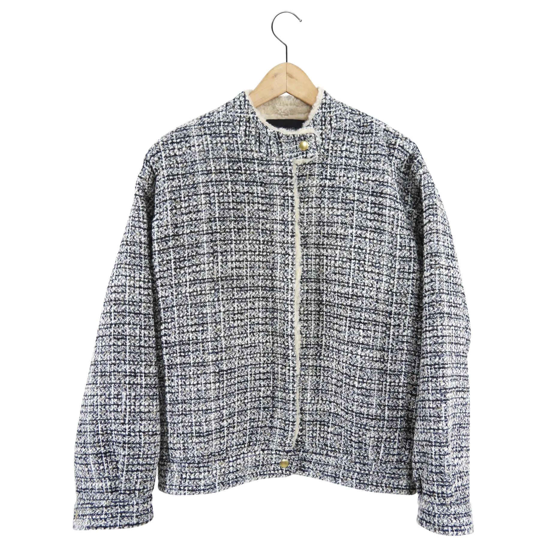 Giambattista Valli AW21 Tweed Faux Shearling Jacket - IT40 / S
