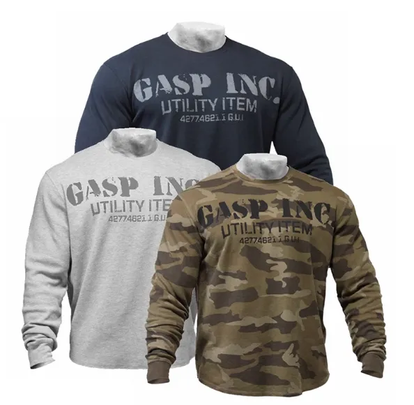 GYM BUDDY GASP LONG SLEEVE THERMAL GYM SWEATSHIRTS