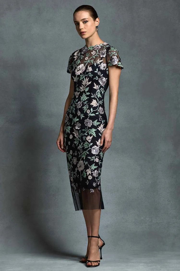 Halcyon Shift Dress in Ink