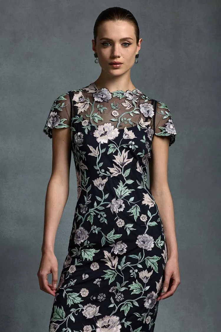 Halcyon Shift Dress in Ink