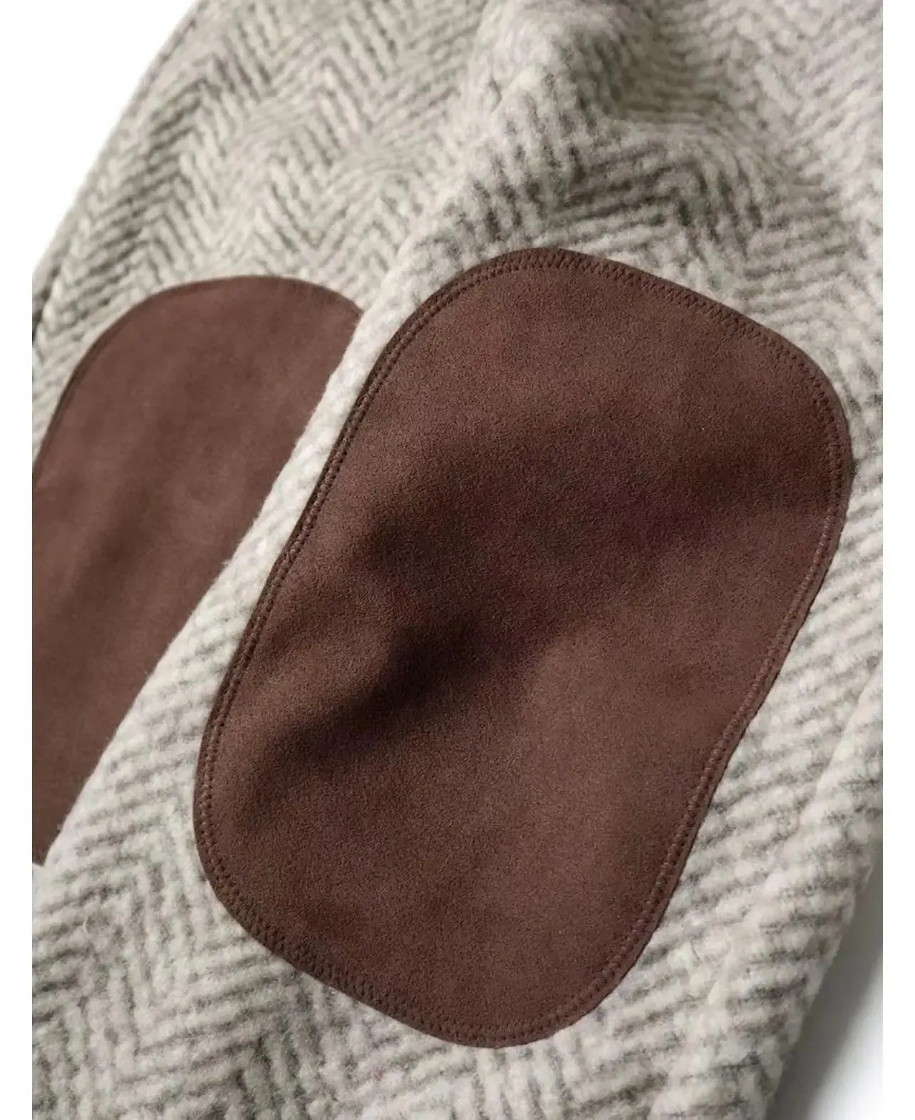 Hirata Hiroshi Warm Woolen Fleece Suede Patch Casual Pants - Japan Style