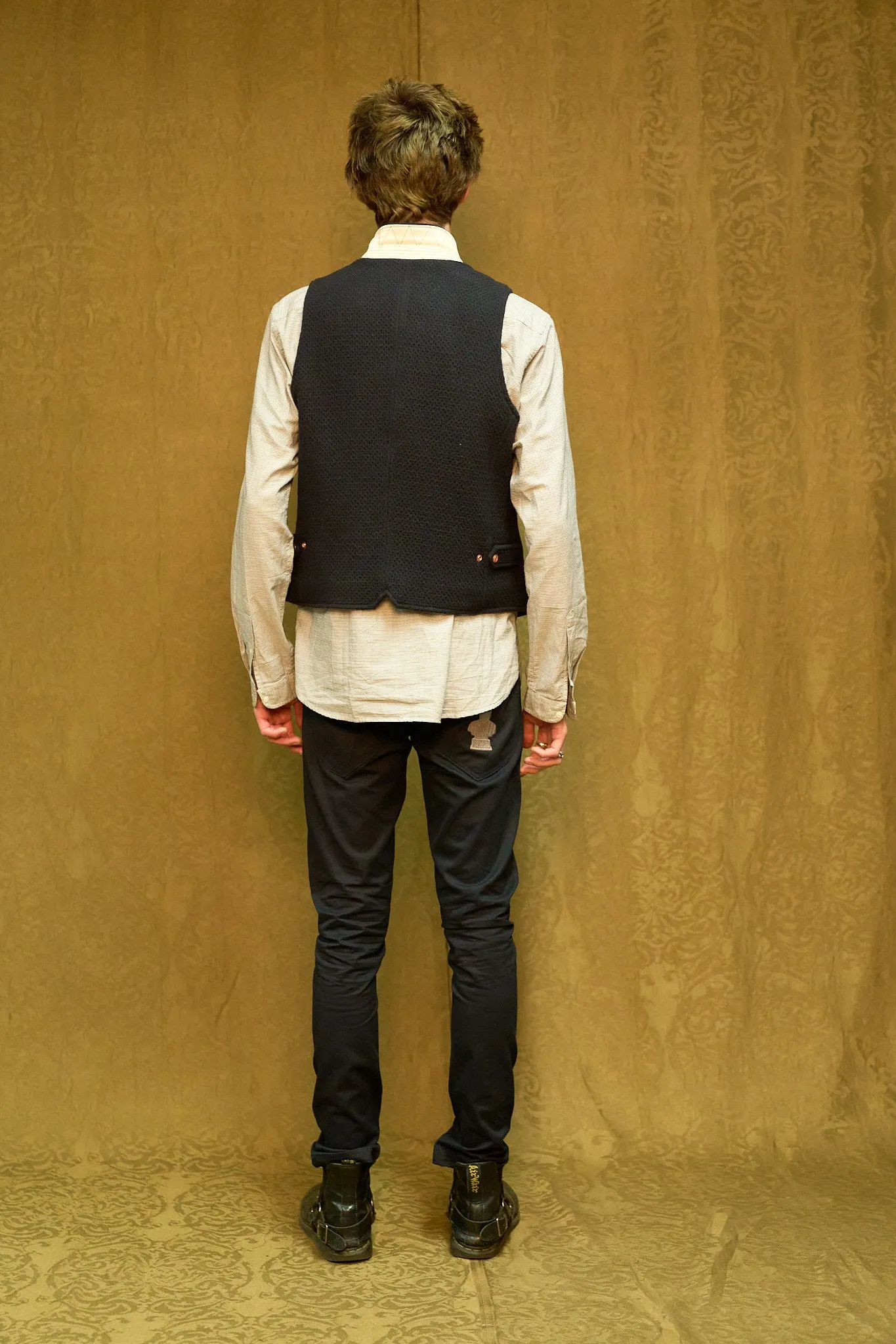 IMMORTAL Silverstone Navy Waffle Gilet
