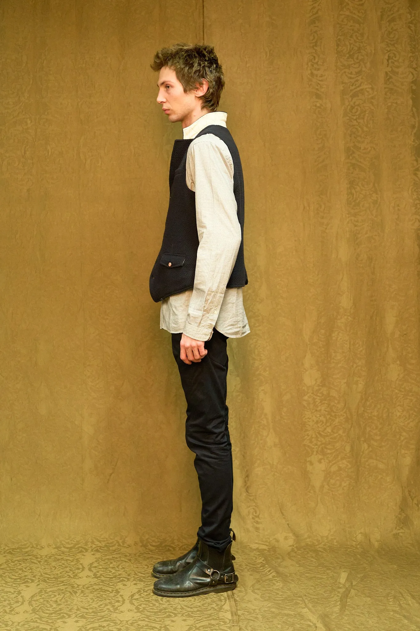 IMMORTAL Silverstone Navy Waffle Gilet