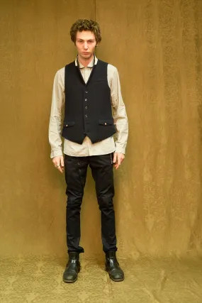 IMMORTAL Silverstone Navy Waffle Gilet