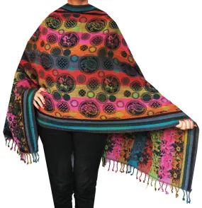 Jamawar Boiled Woolen Womens Scarf Shawl Indian Clothing (74 x 28 inches)
