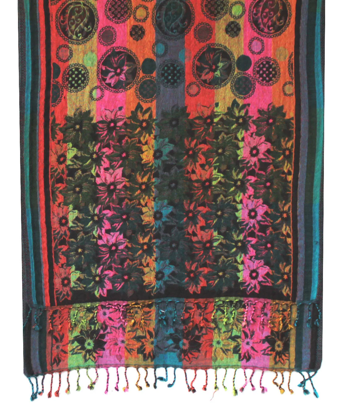 Jamawar Boiled Woolen Womens Scarf Shawl Indian Clothing (74 x 28 inches)