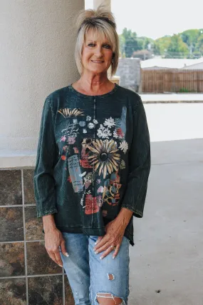 Jess & Jane "Golden" Mineral Wash Fleece Tunic Top