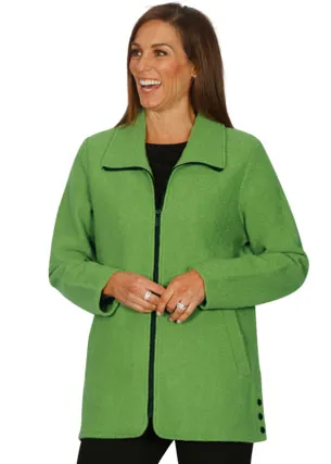 Jillian Boiled Wool Zip Jacket (4 Colours)