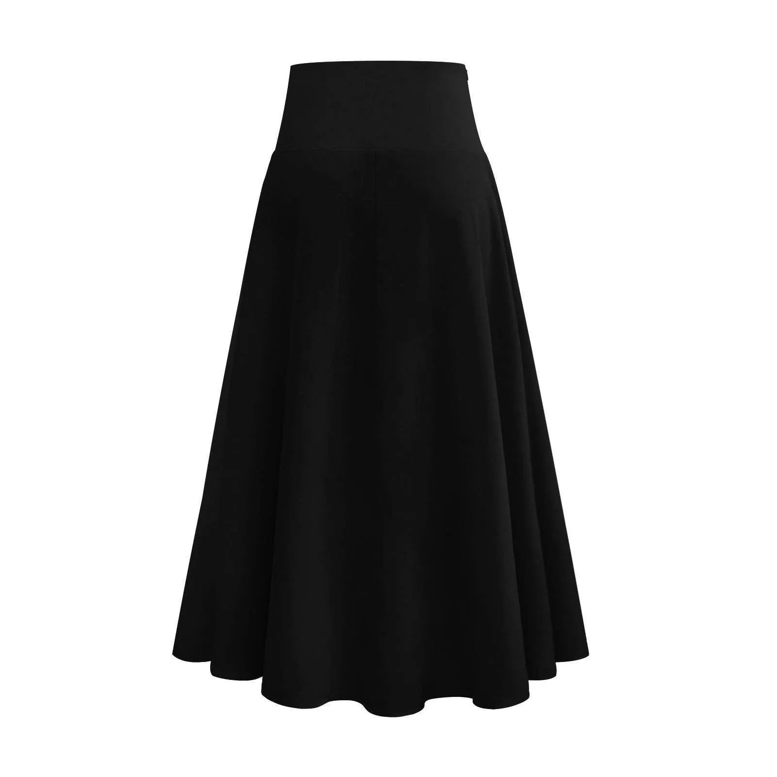 Ladies Inregualr Flounce Daily Ruffled Midi Skirt GQRB