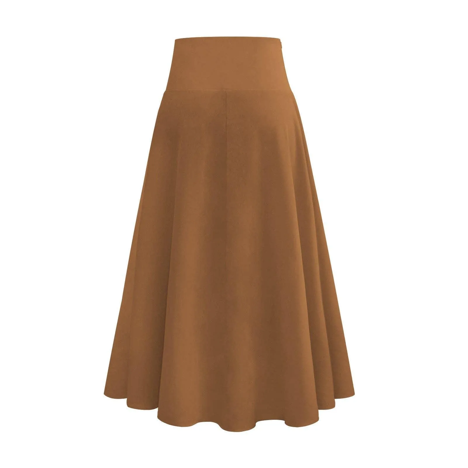 Ladies Inregualr Flounce Daily Ruffled Midi Skirt GQRB