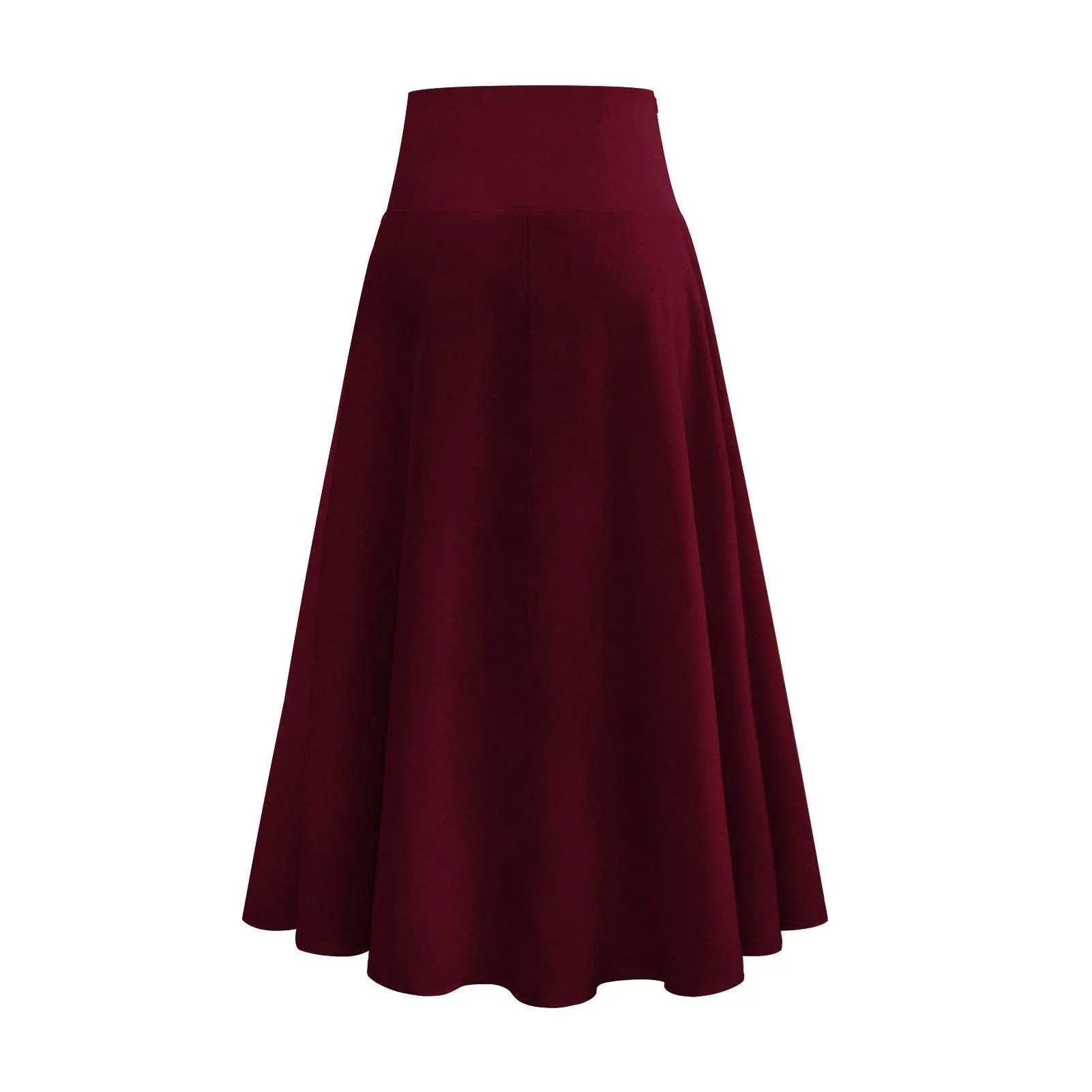 Ladies Inregualr Flounce Daily Ruffled Midi Skirt GQRB