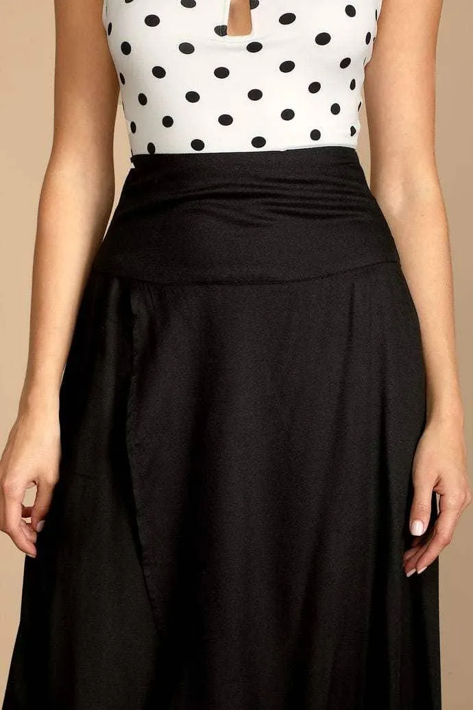 Ladies Inregualr Flounce Daily Ruffled Midi Skirt GQRB