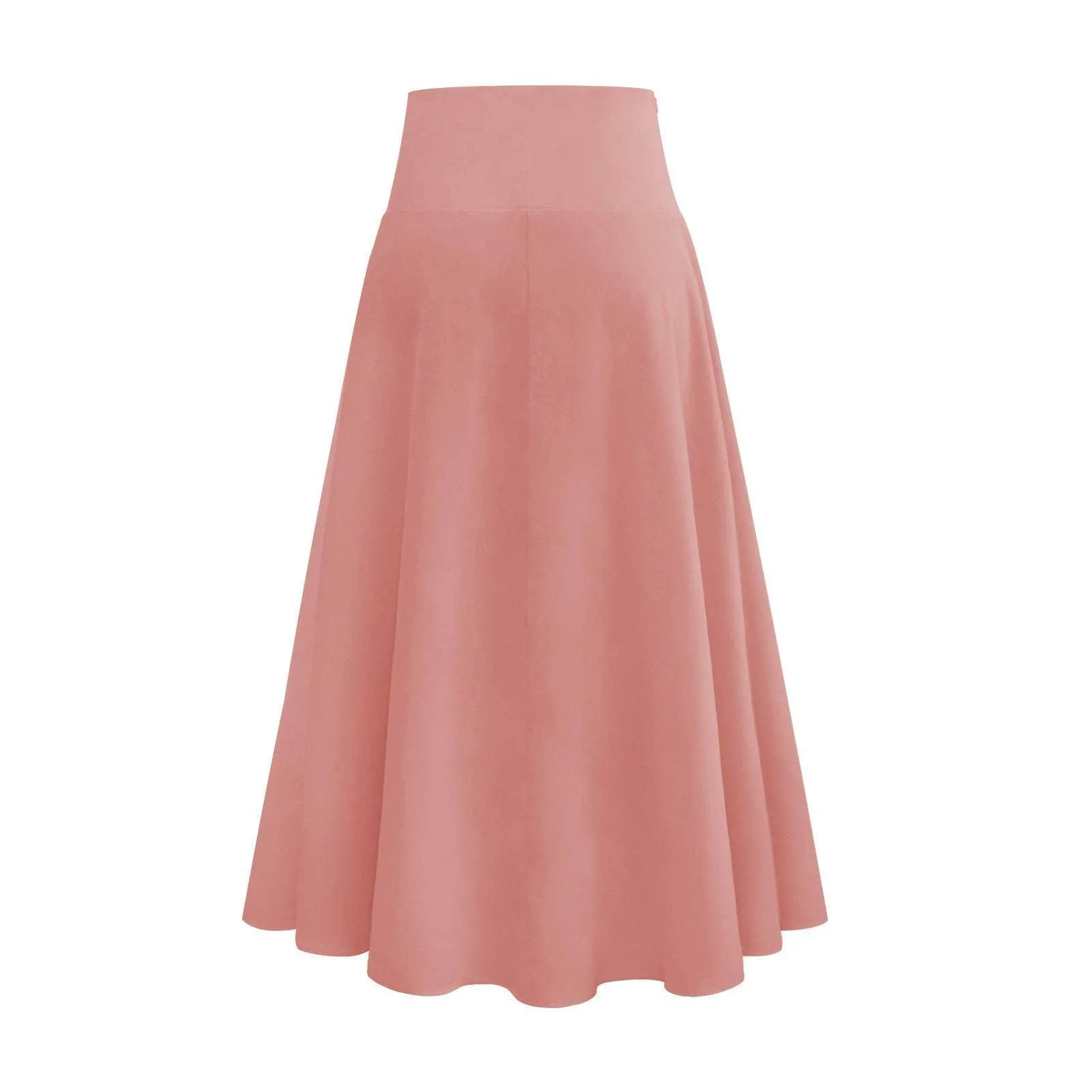 Ladies Inregualr Flounce Daily Ruffled Midi Skirt GQRB