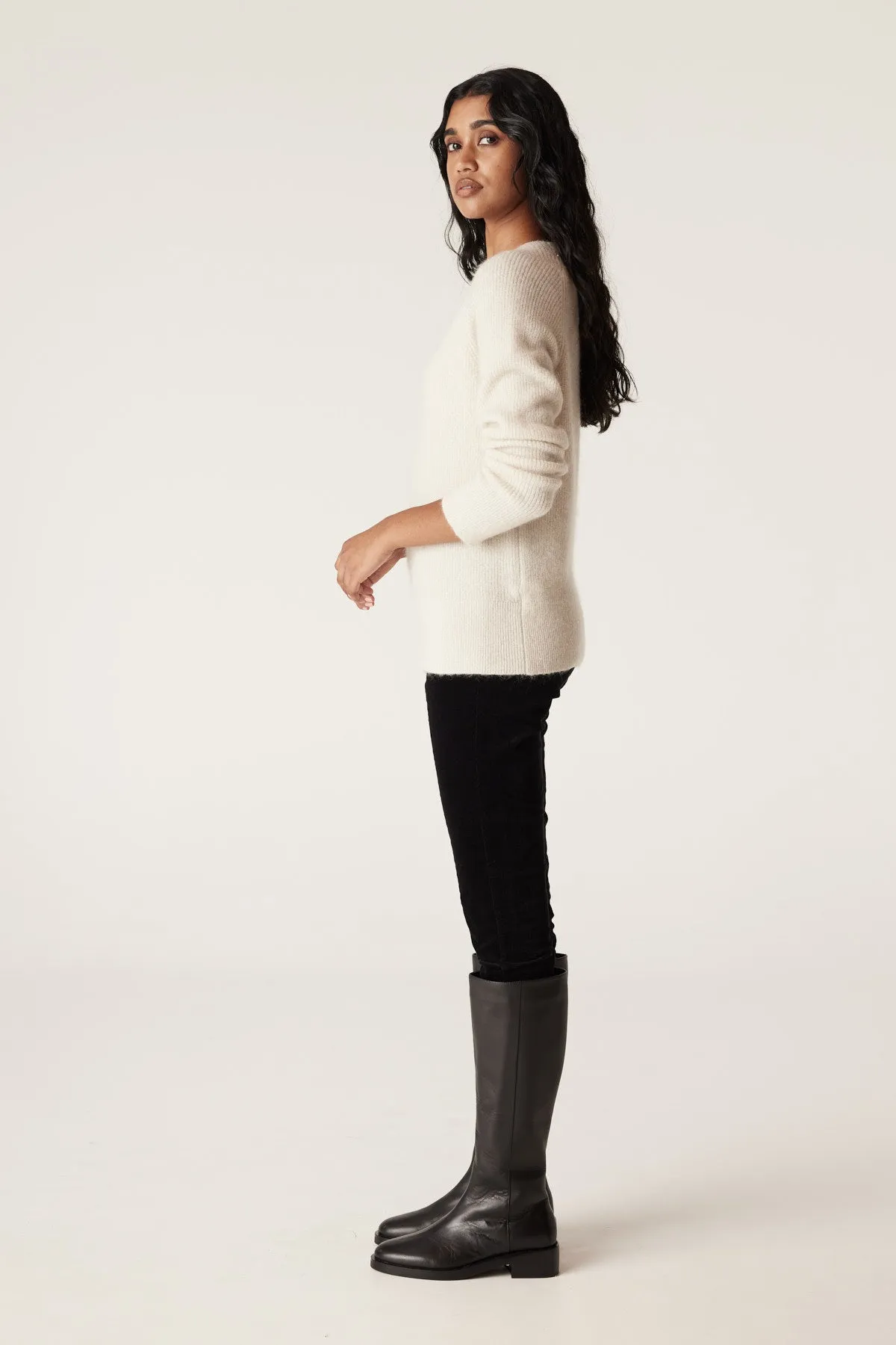 Lexi Shawl Jumper - Cream