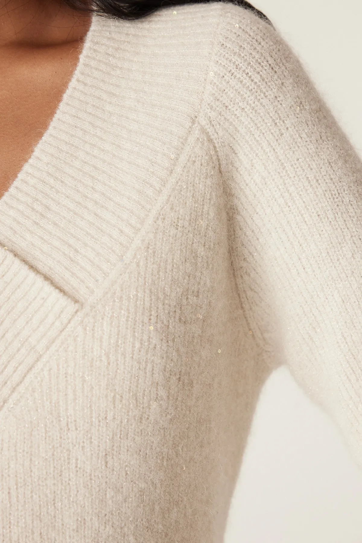 Lexi Shawl Jumper - Cream