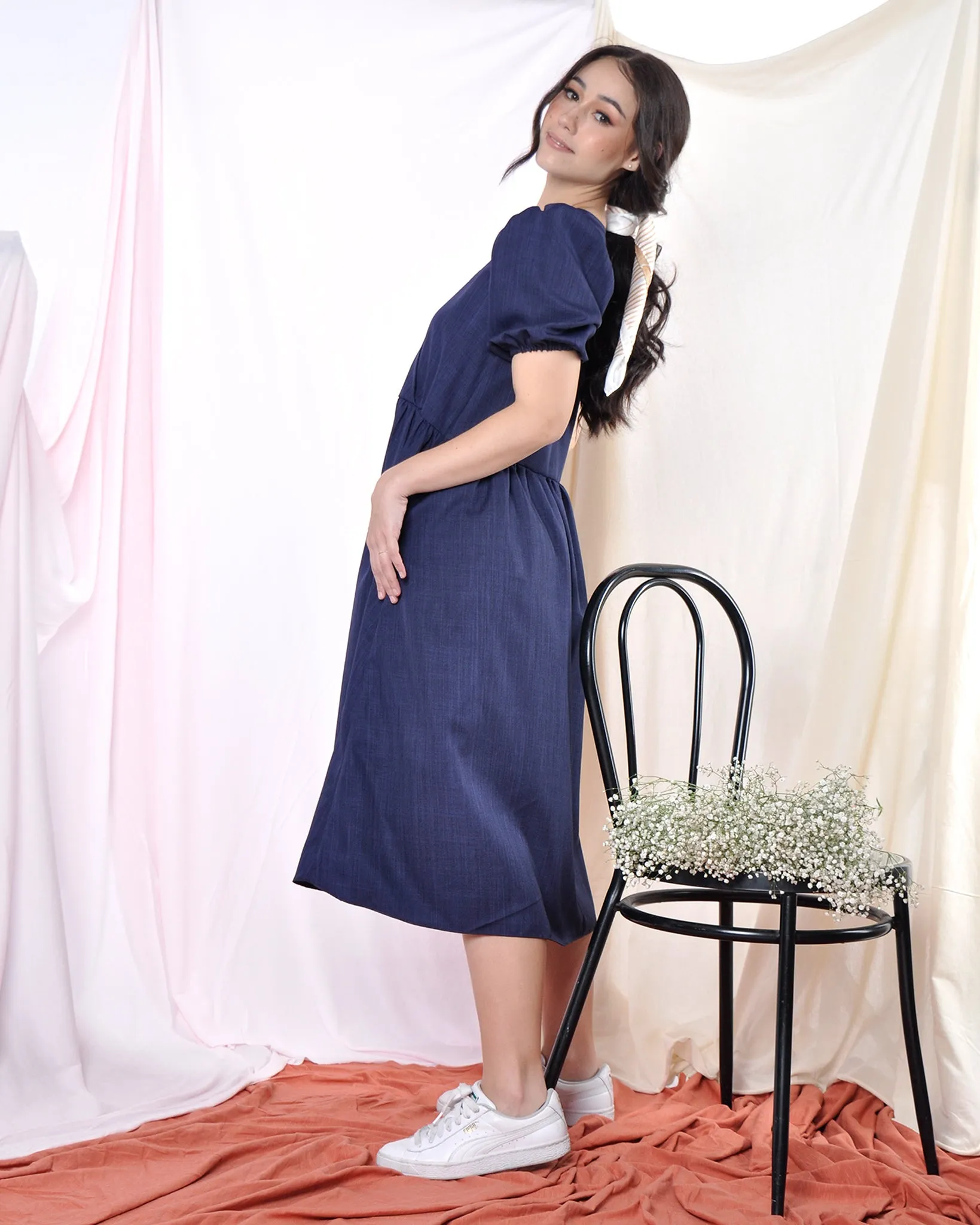 Mama Dress in Navy