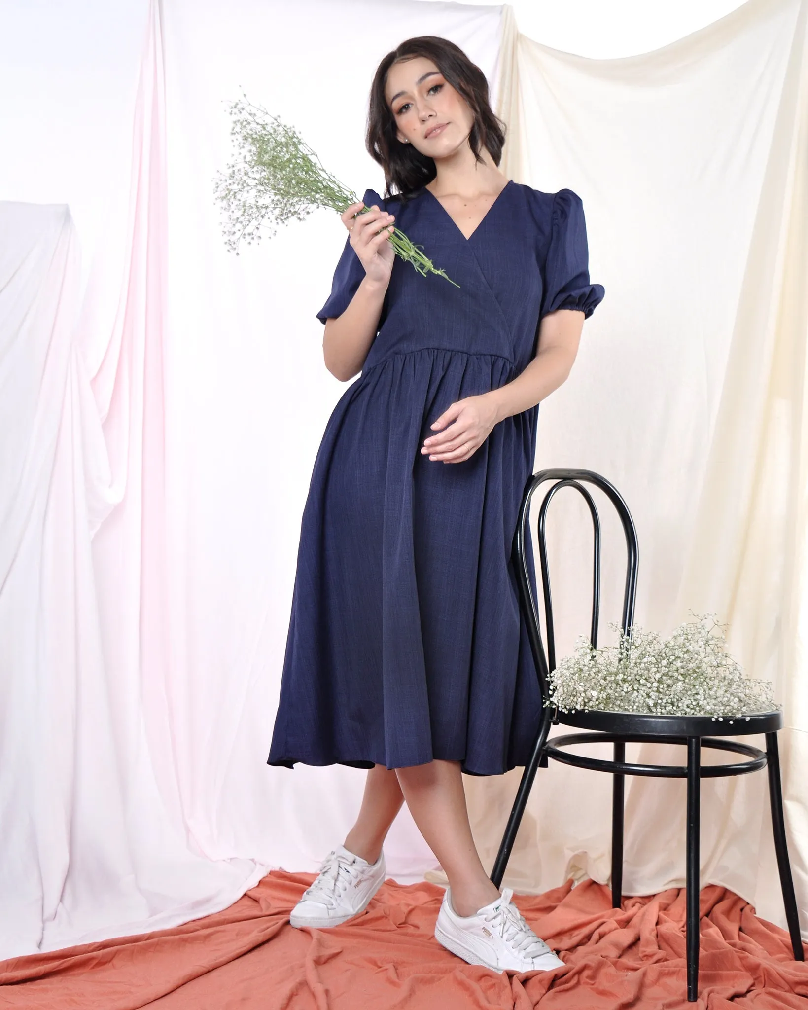 Mama Dress in Navy