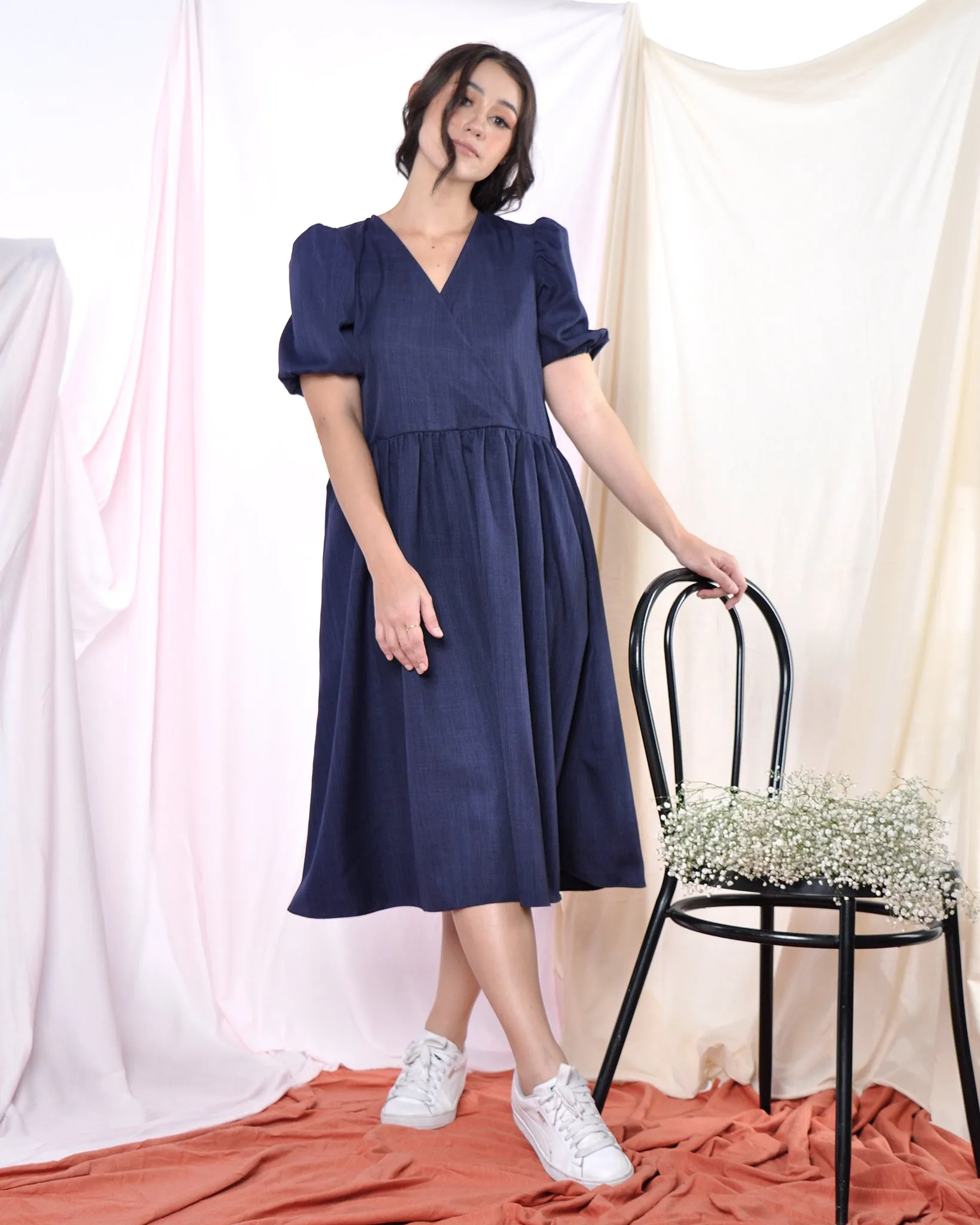 Mama Dress in Navy