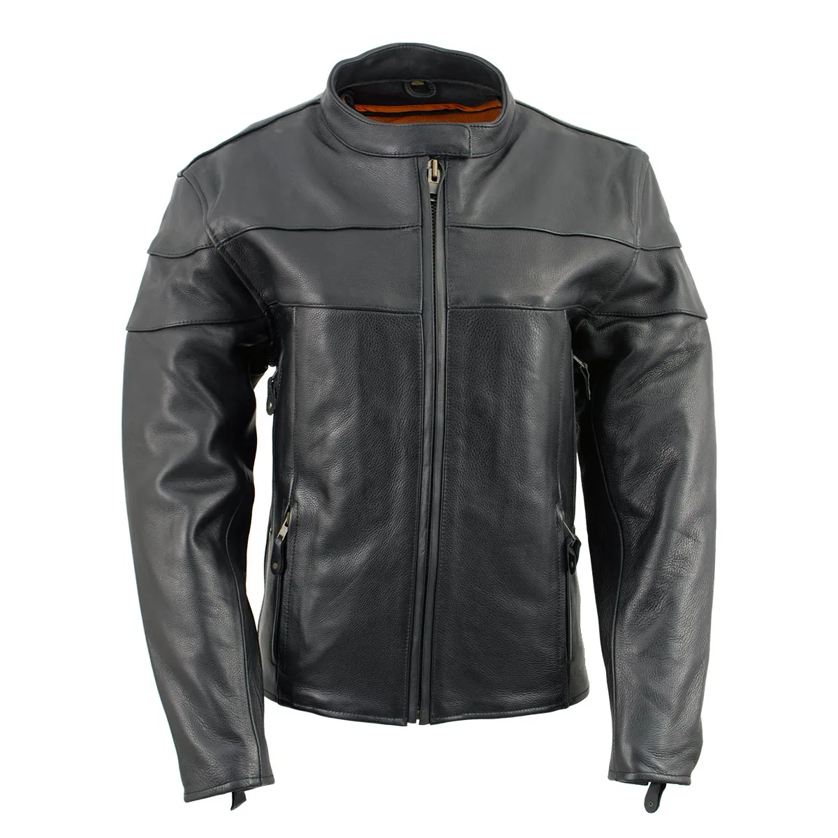Milwaukee Leather XS7083 Women's Black ‘Euro Racing’ Vented Leather Jacket with Side Stretch