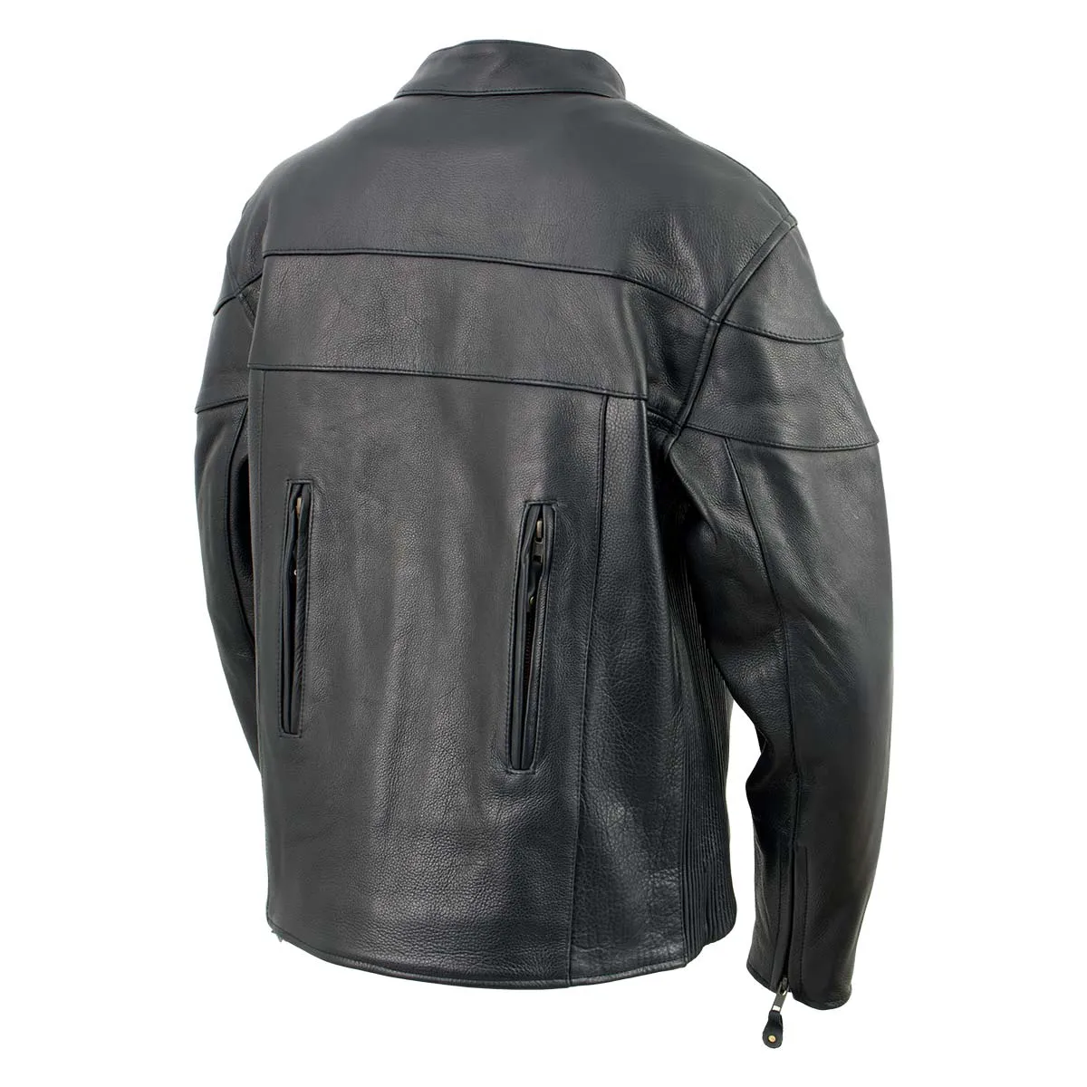Milwaukee Leather XS7083 Women's Black ‘Euro Racing’ Vented Leather Jacket with Side Stretch