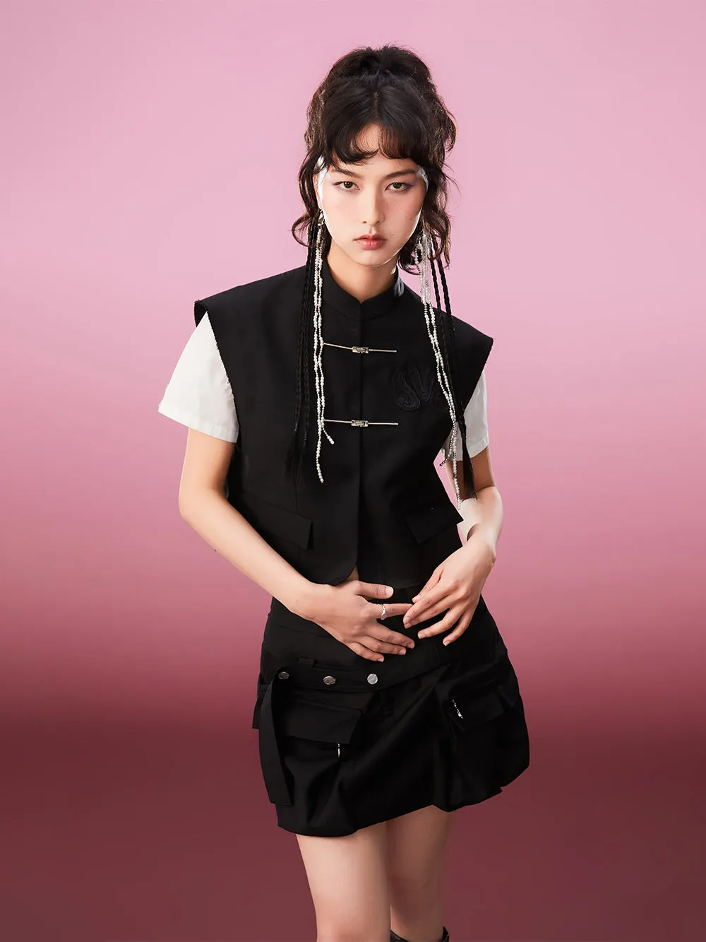 MUKZIN Fake two-piece Stitching Color Matching Commuter Style Fashion Jacket