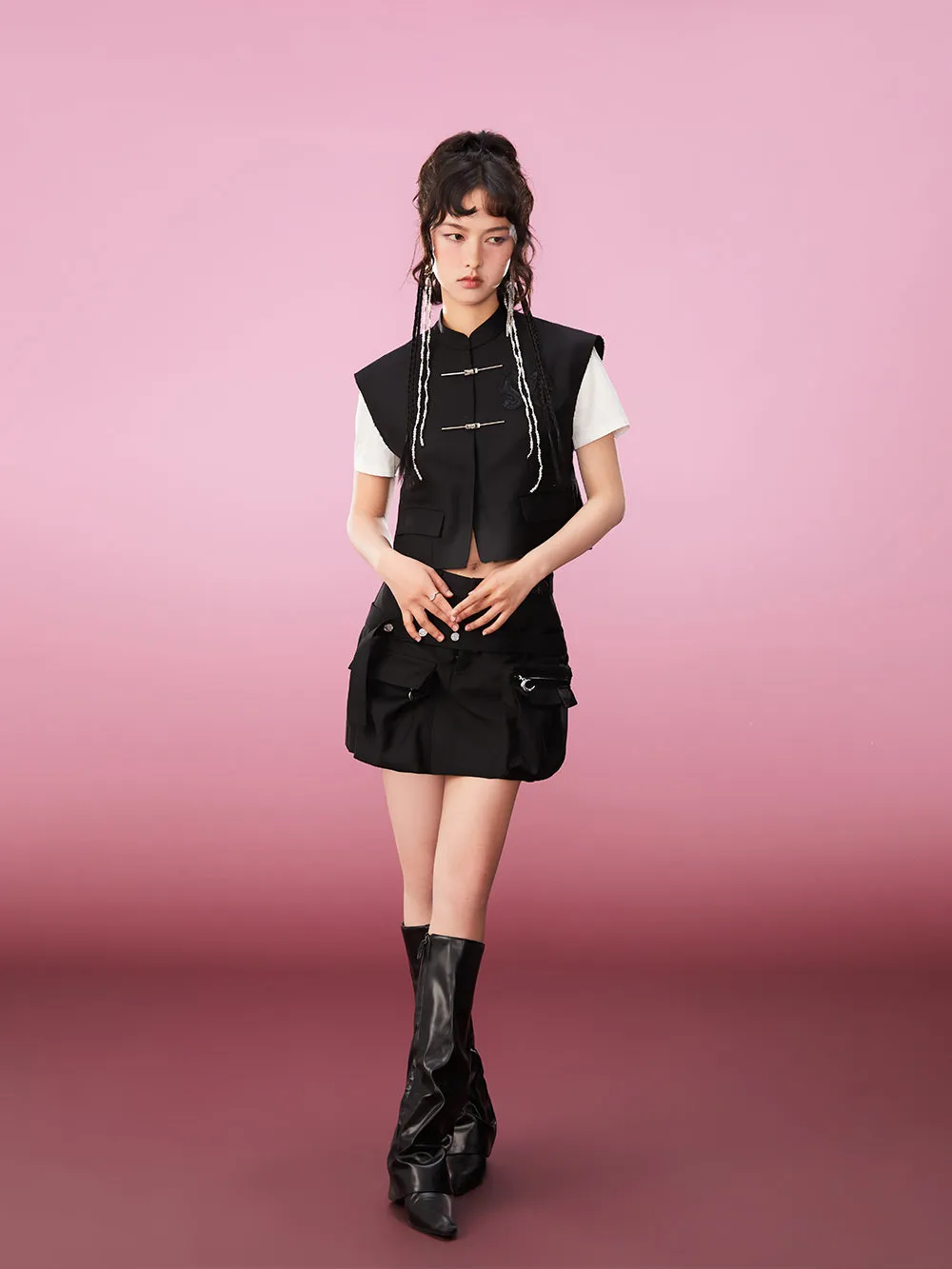 MUKZIN Fake two-piece Stitching Color Matching Commuter Style Fashion Jacket