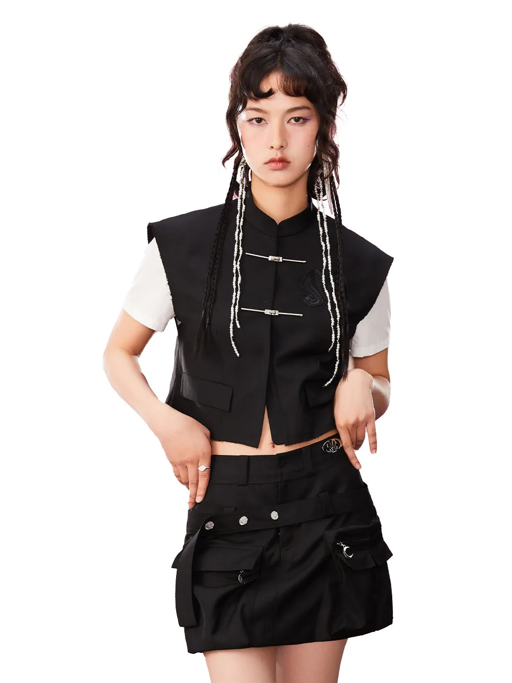 MUKZIN Fake two-piece Stitching Color Matching Commuter Style Fashion Jacket