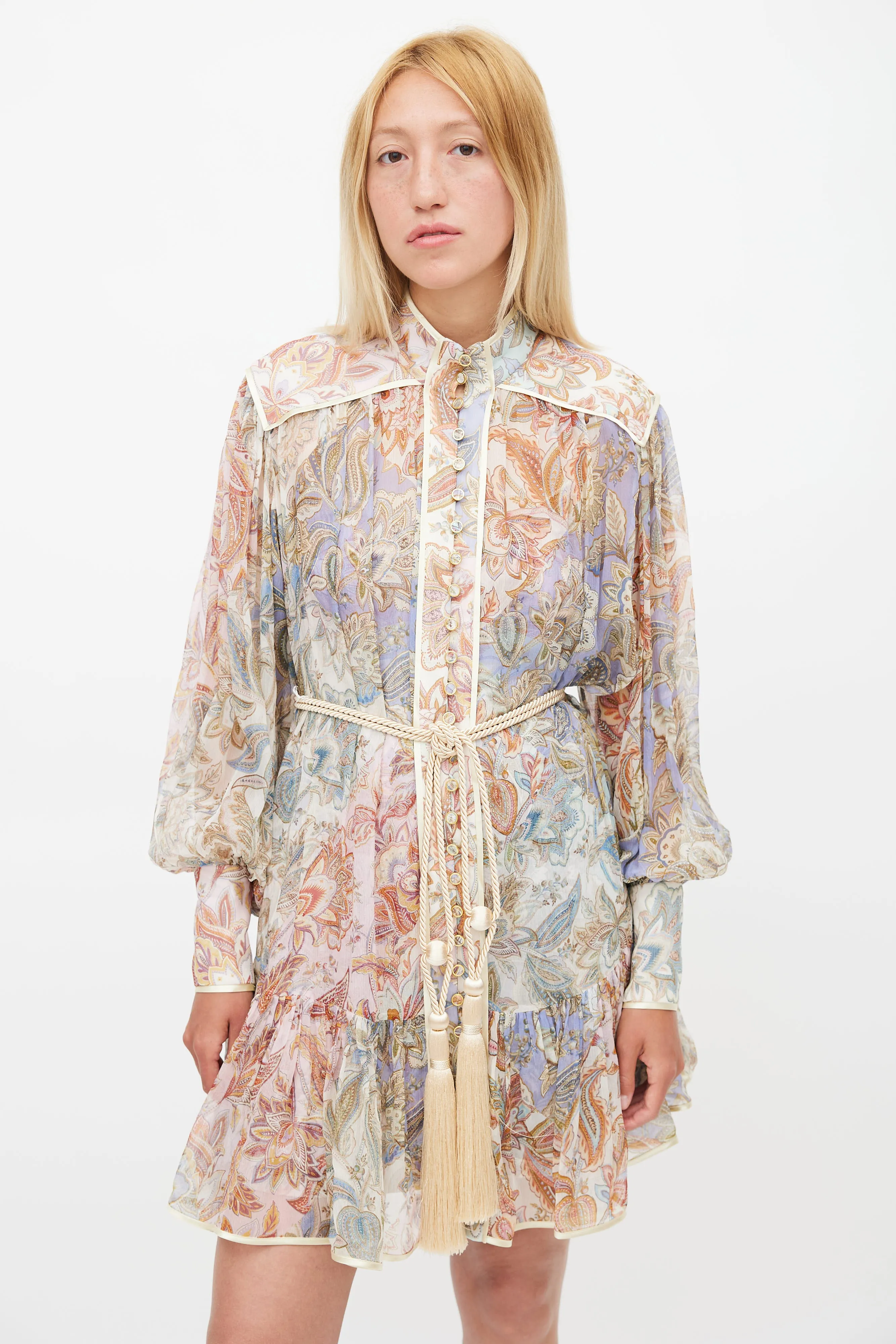 Multicolour Lucky Bound Belted Dress