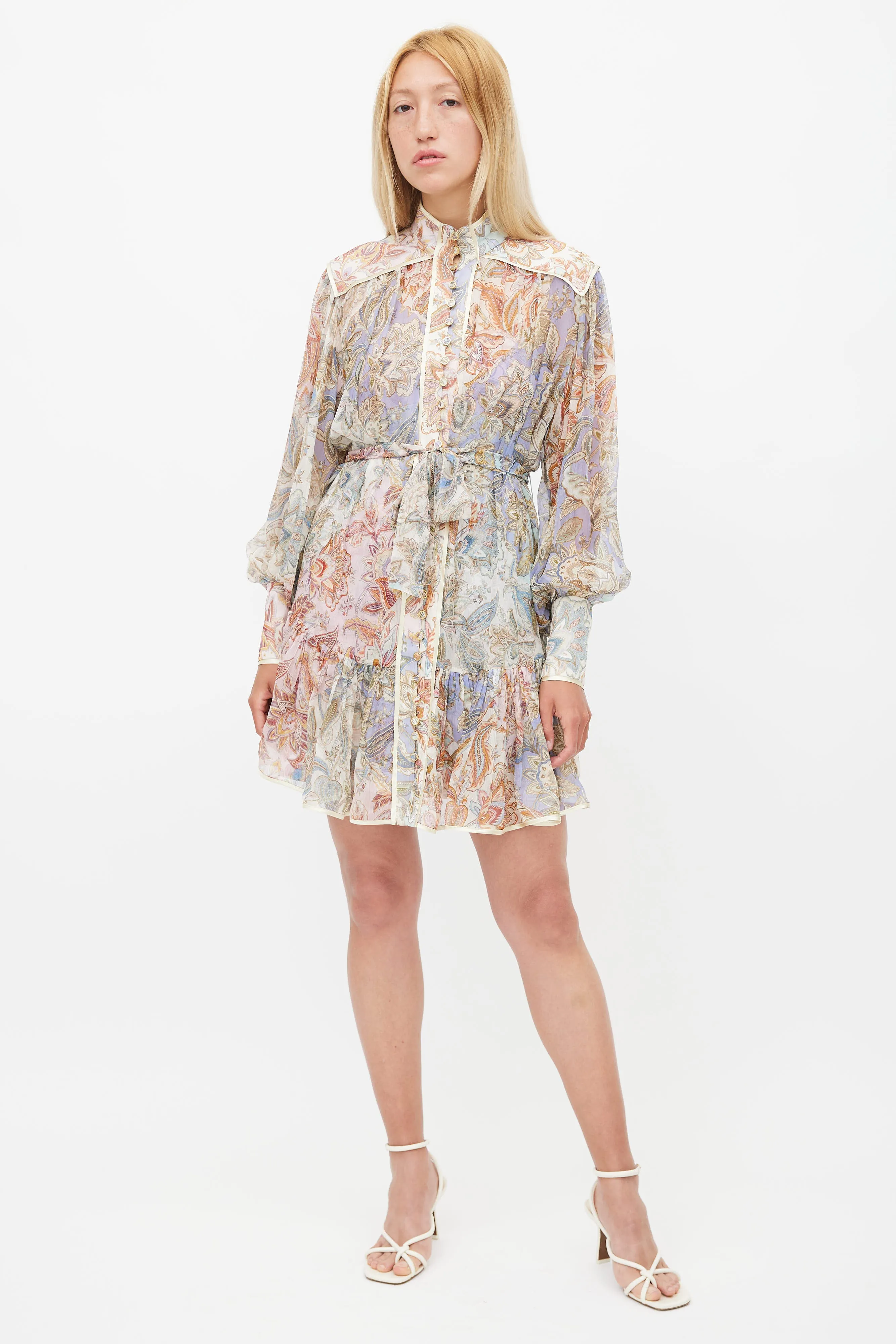 Multicolour Lucky Bound Belted Dress
