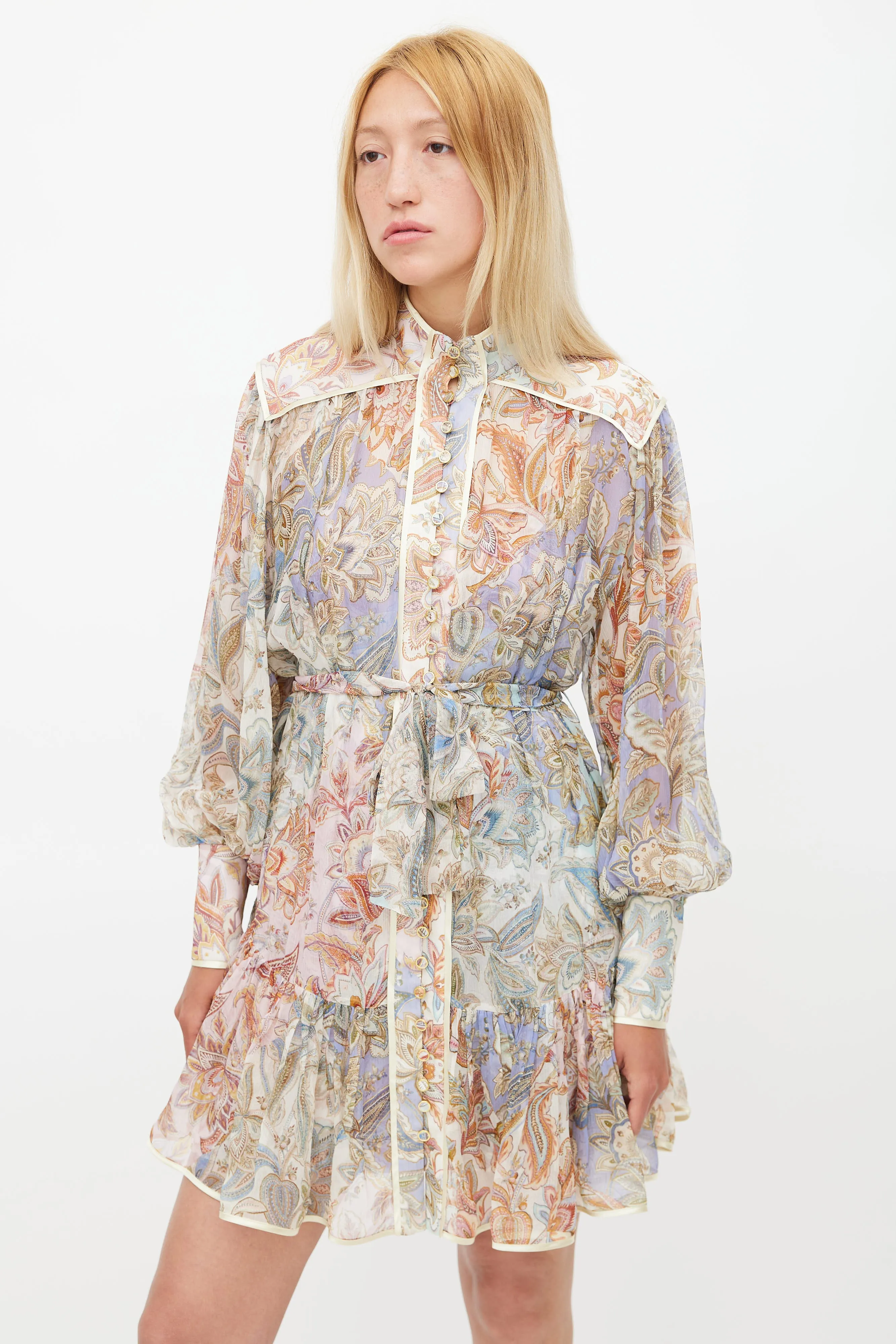 Multicolour Lucky Bound Belted Dress