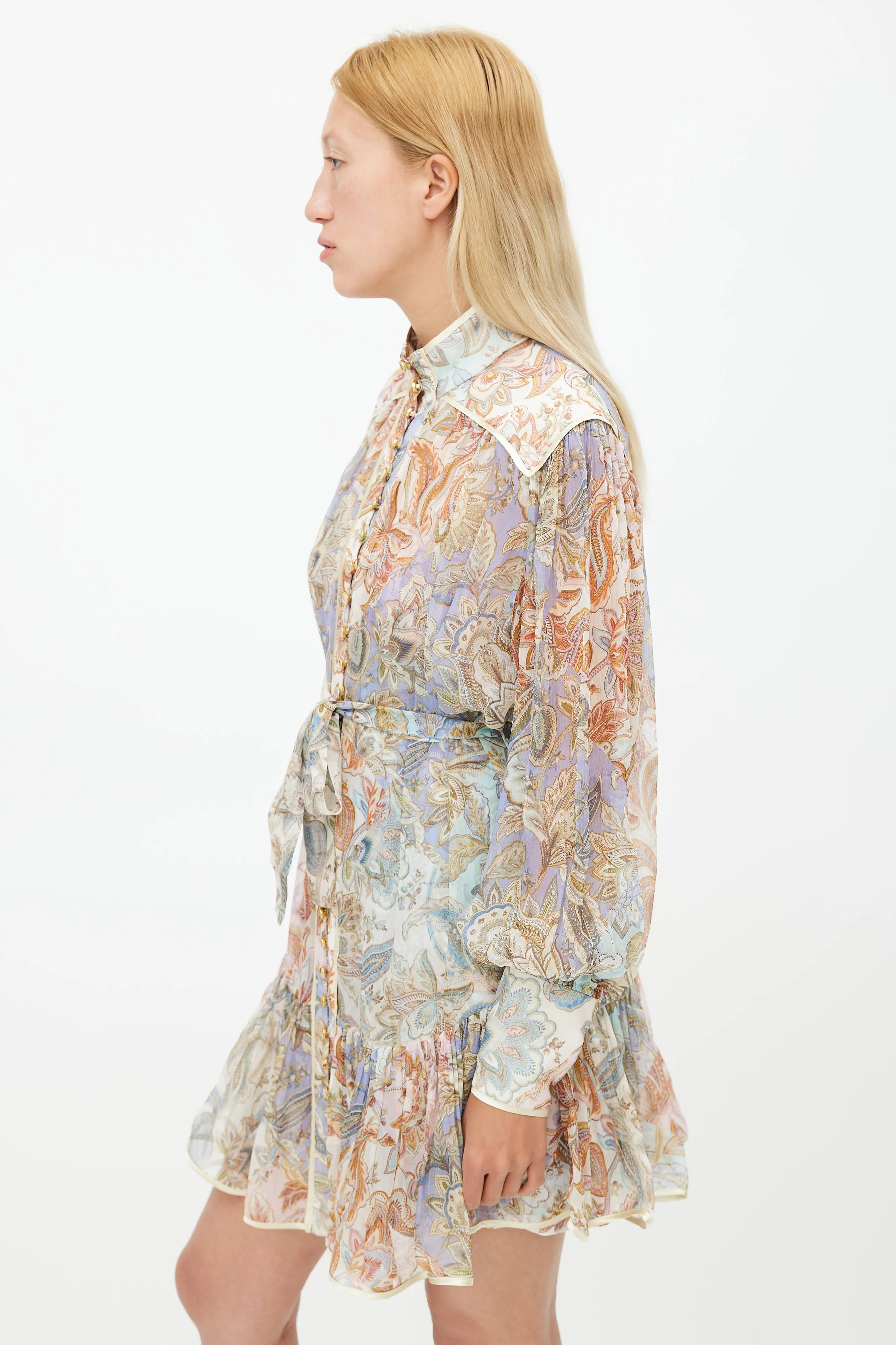 Multicolour Lucky Bound Belted Dress