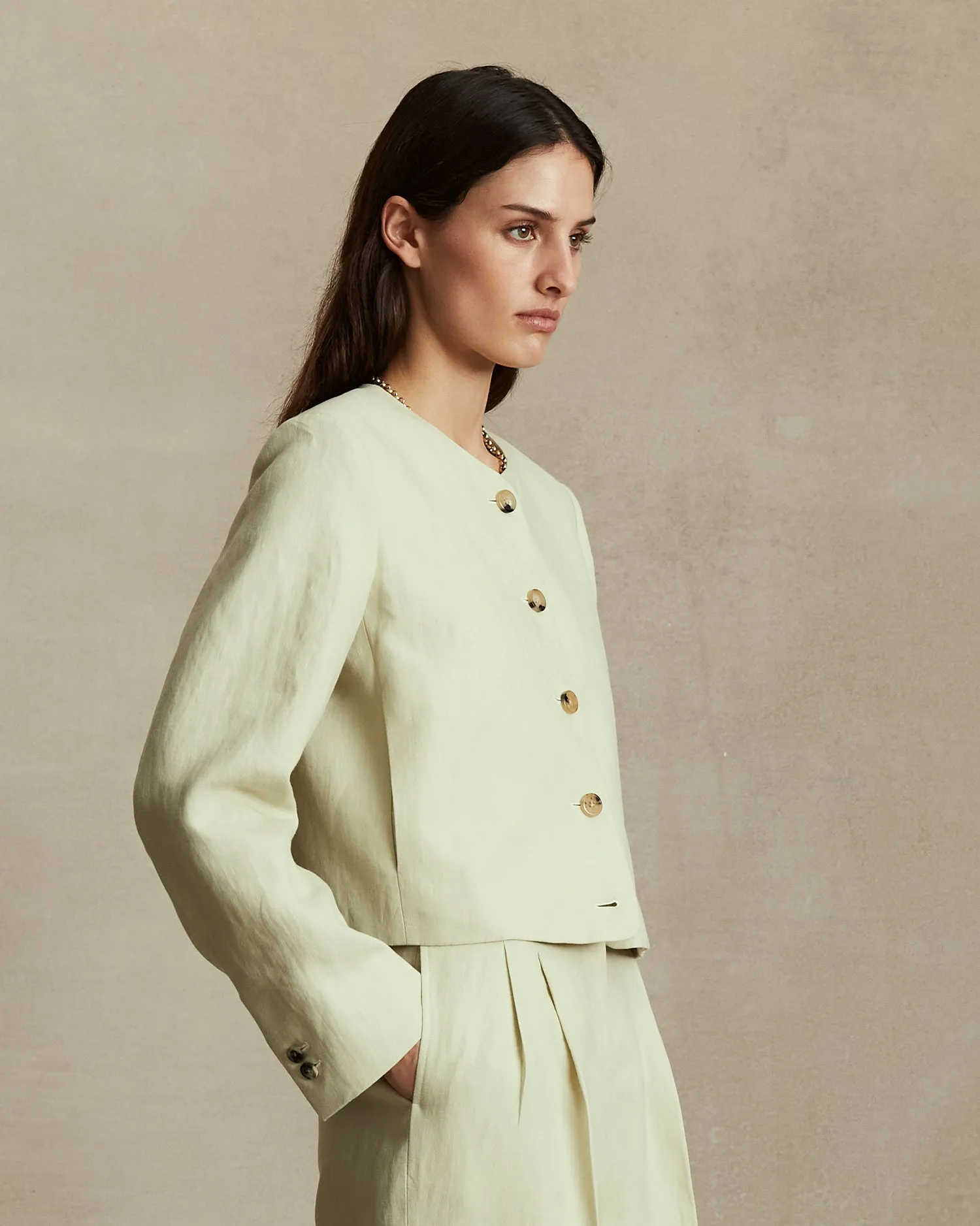 New Corta Jacket - Beige Linen