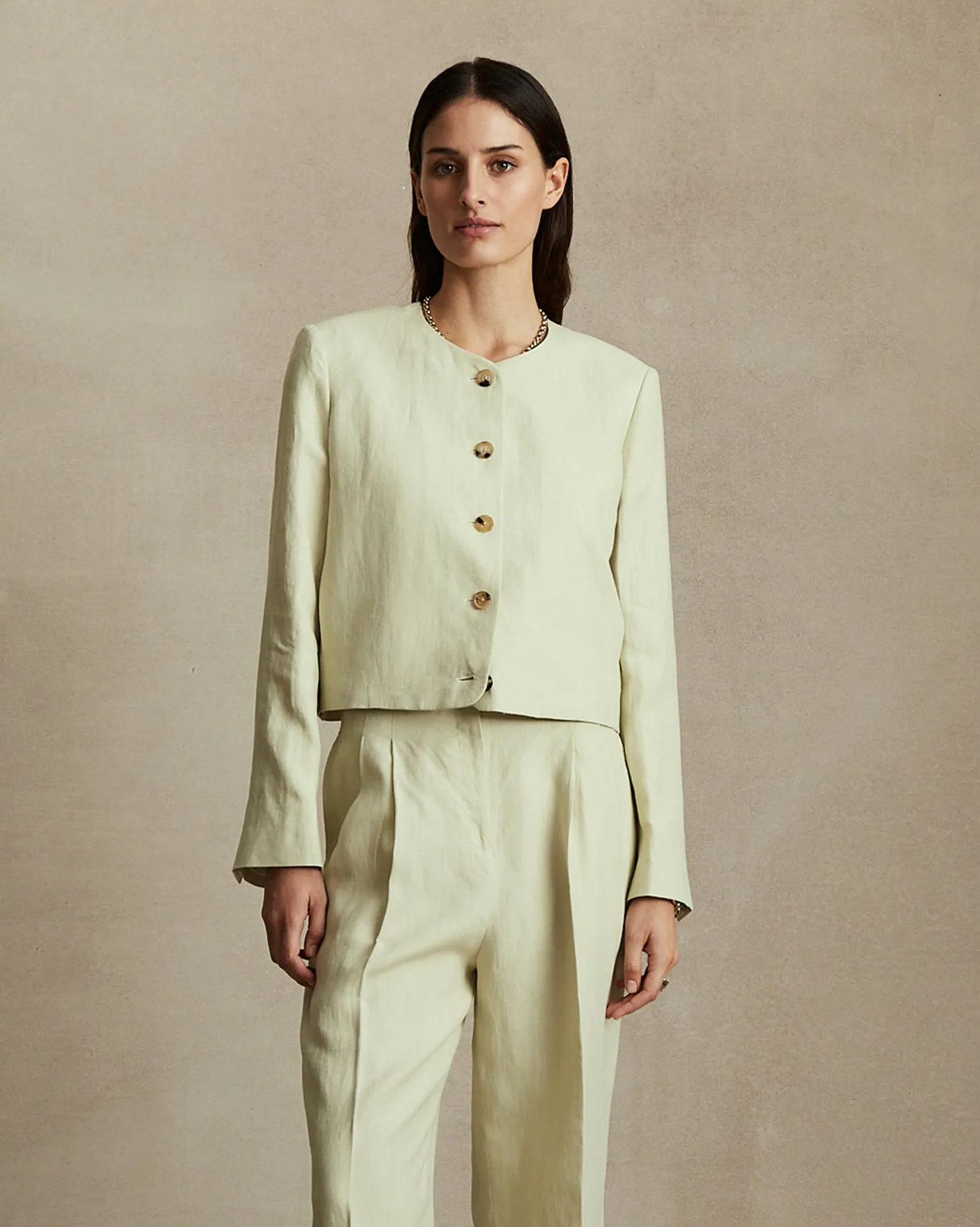 New Corta Jacket - Beige Linen
